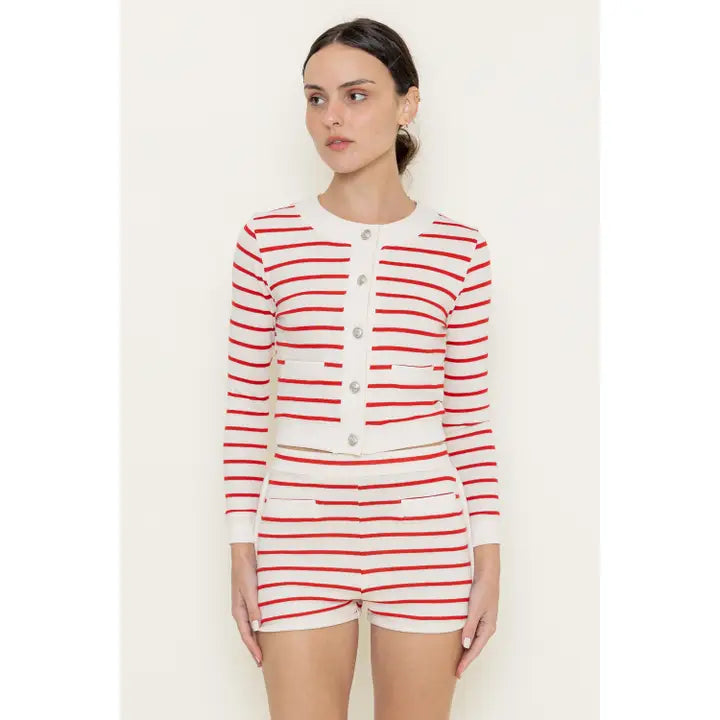 Josephine Knit Strip Cardigan