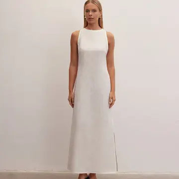 Olivia Sleeveless Maxi Linen Dress