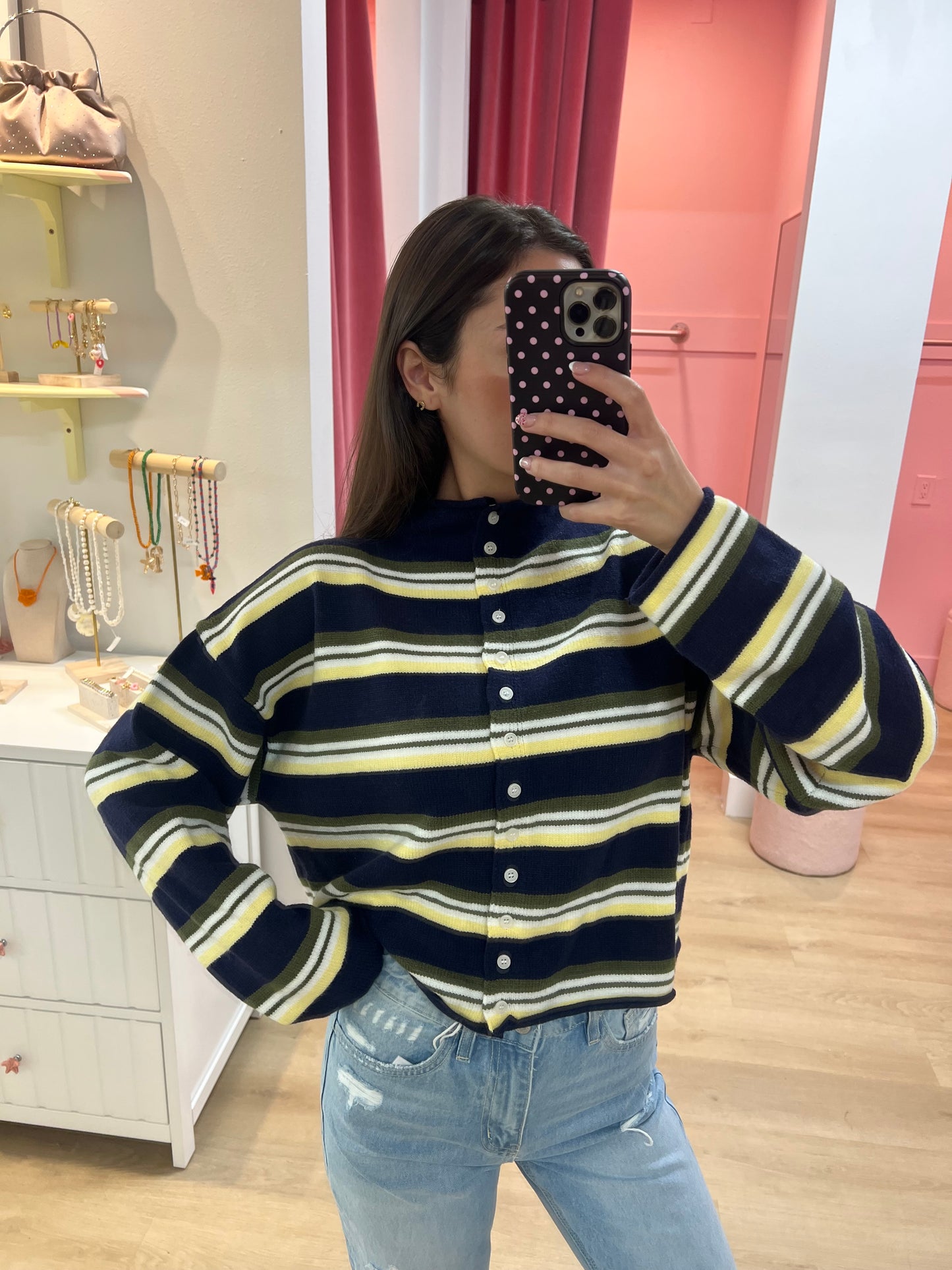 Mia Striped Cardigan