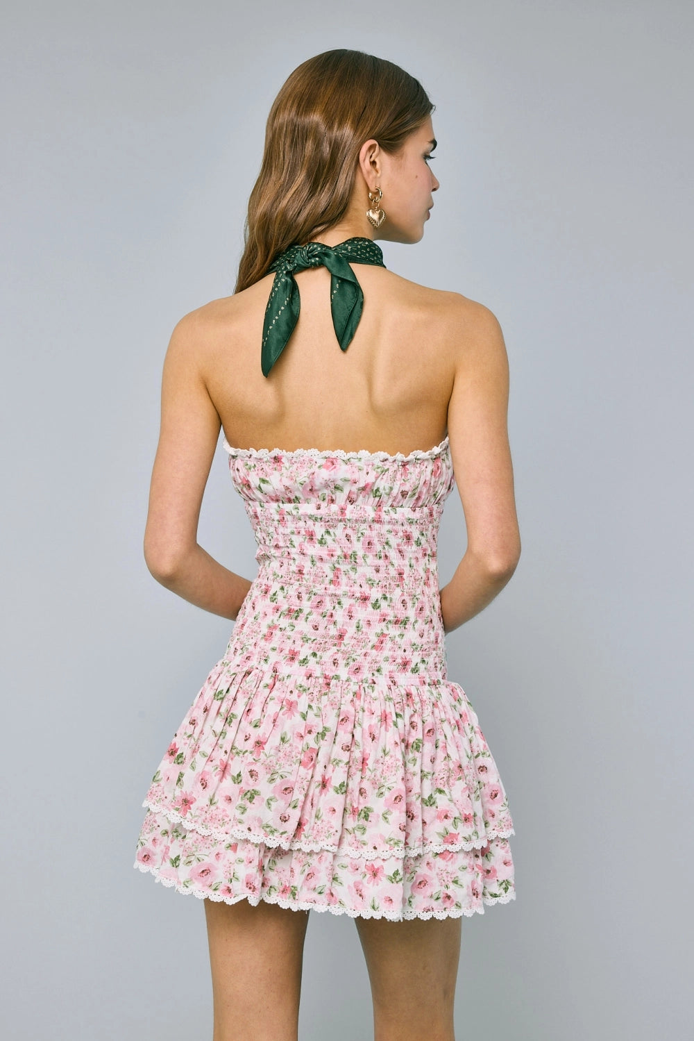 Clara Smocked Floral Tube Mini Dress