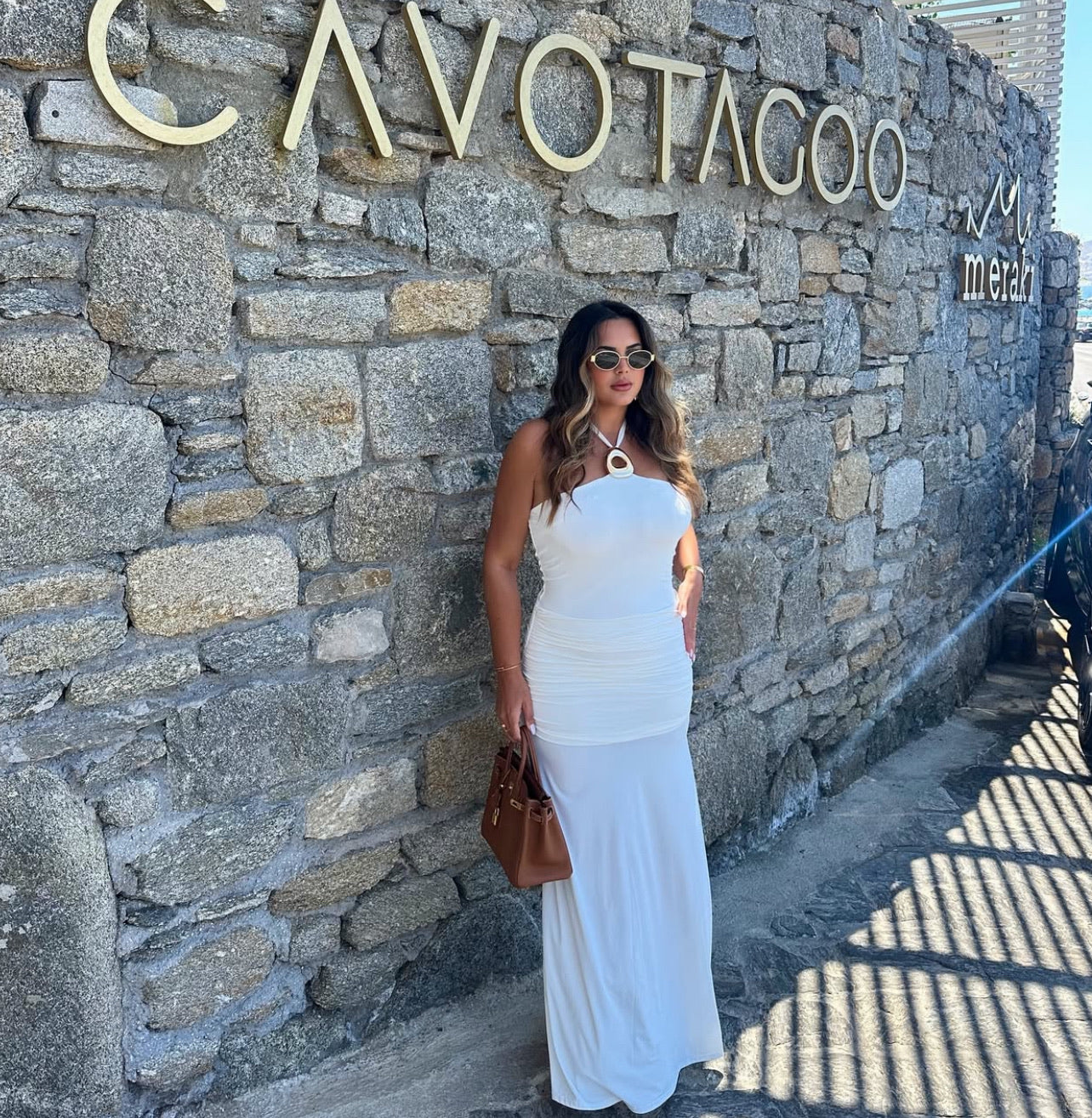 Alola Halter Maxi Dress -WHITE