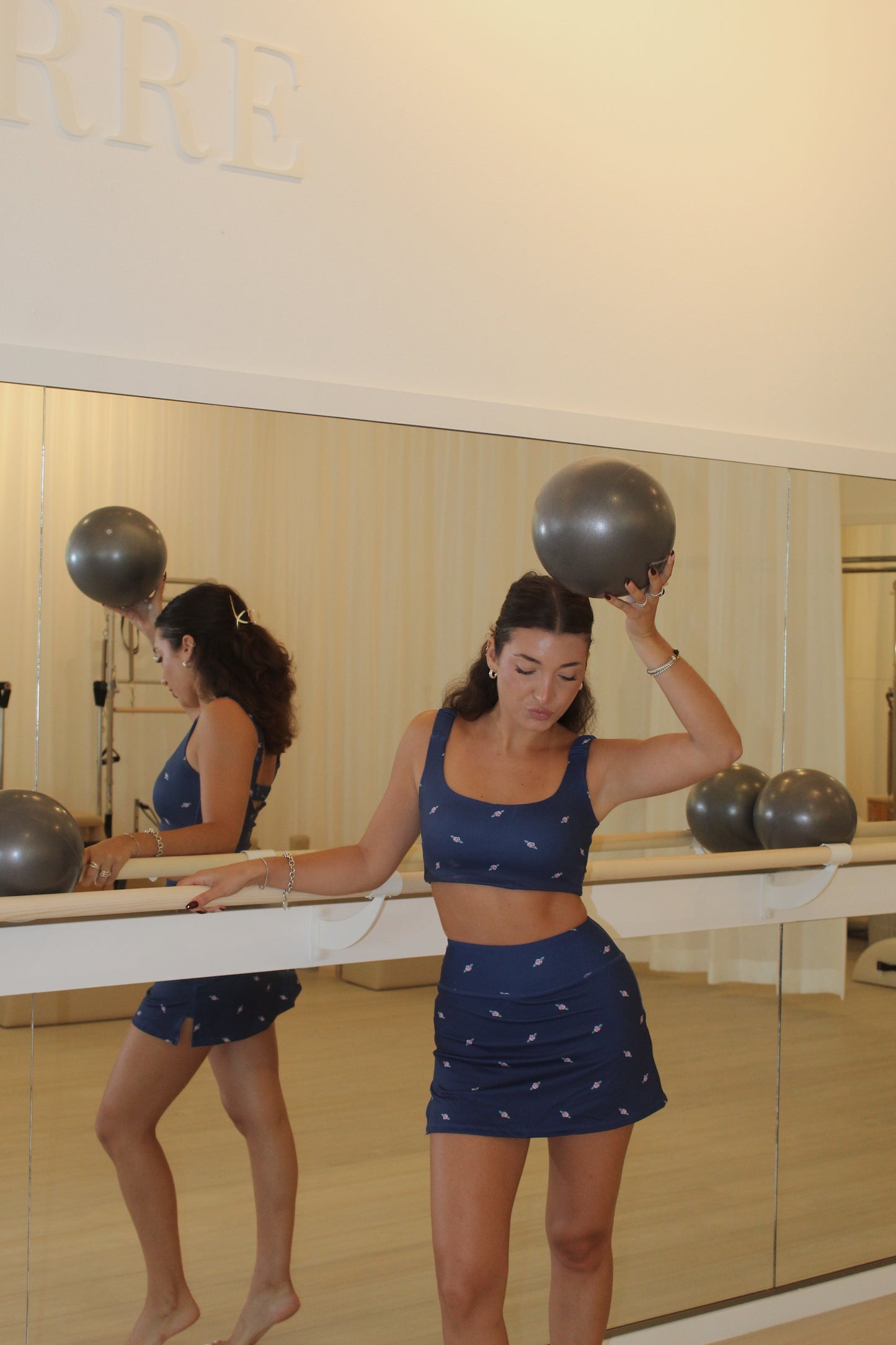 Millie Sports A-Line Skort - NAVY ROSE