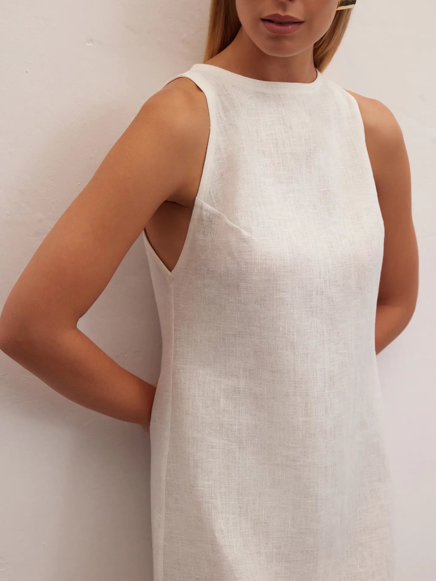 Olivia Sleeveless Maxi Linen Dress