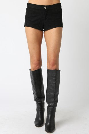 Rea Suede Mini Shorts