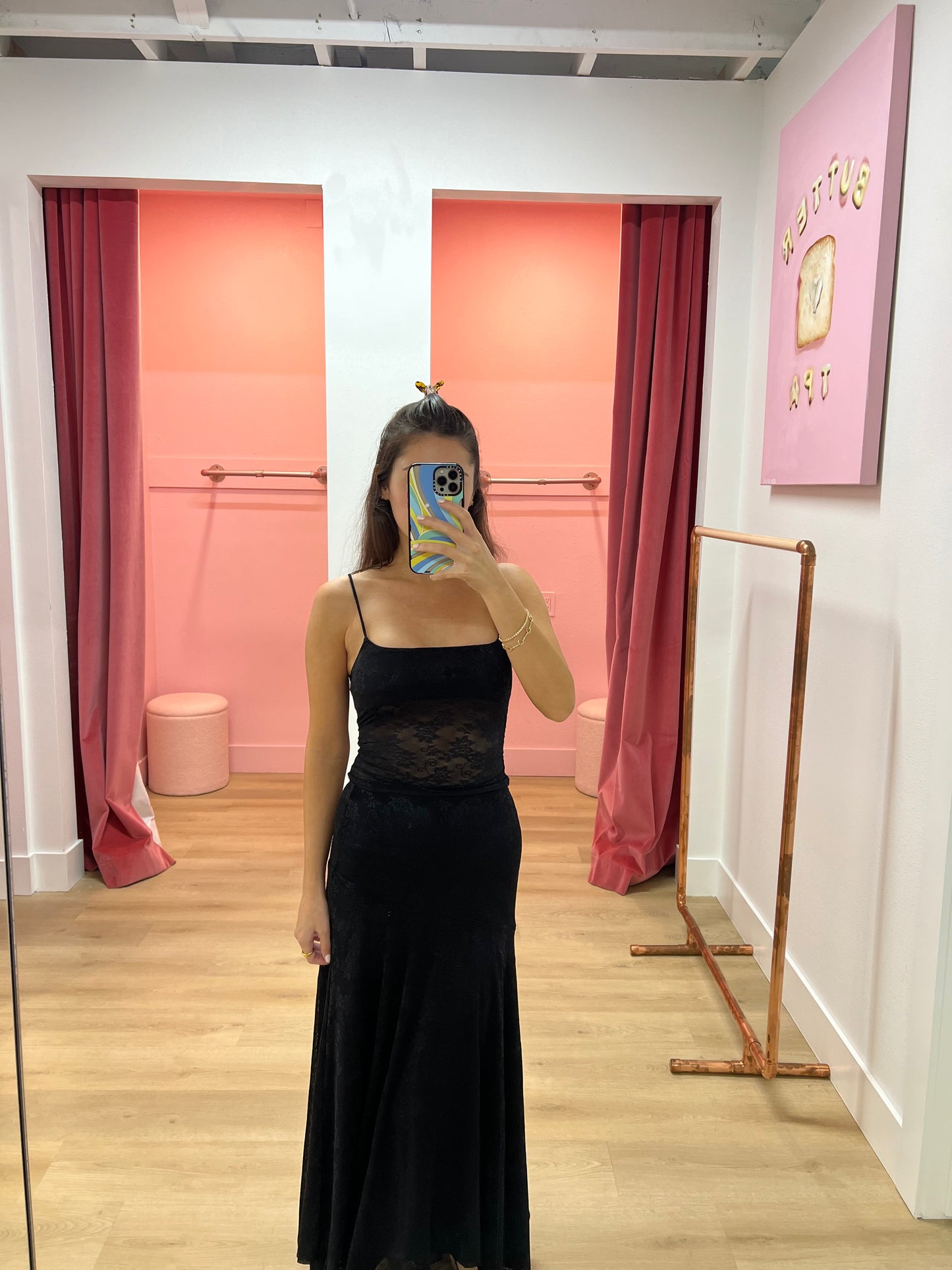 Stella Lace Maxi Skirt - Black