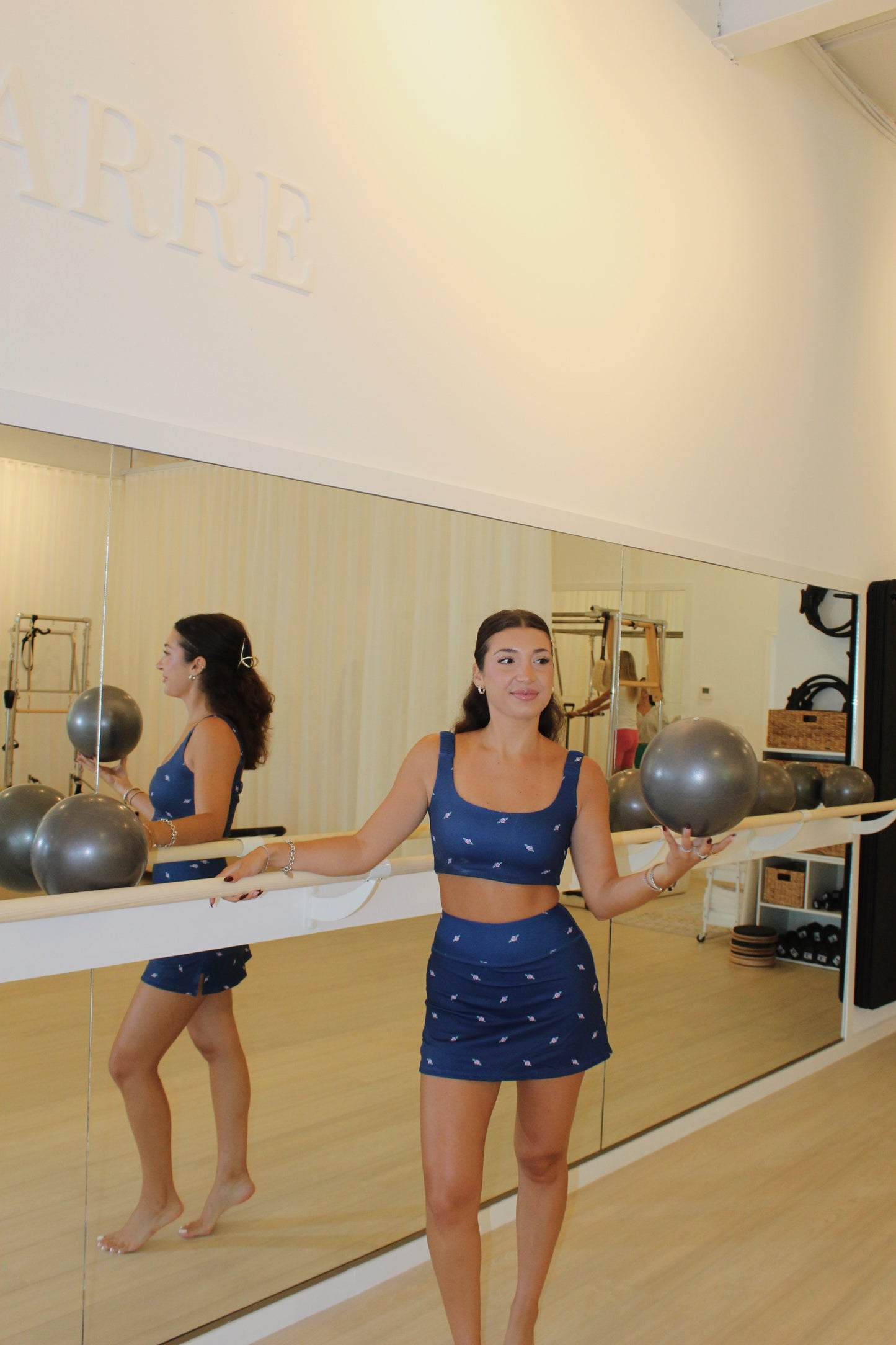 Millie Sports A-Line Skort - NAVY ROSE