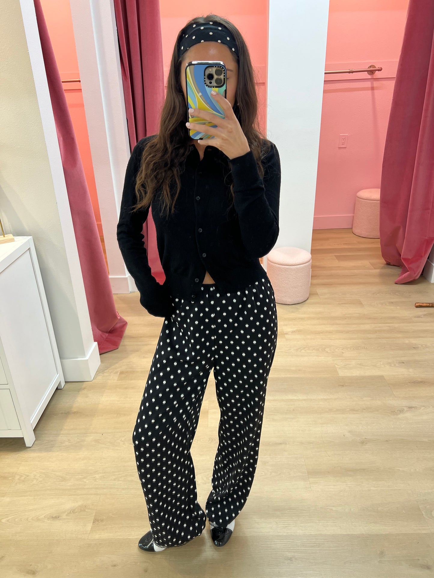Sierra Polka Dot Silk Pants