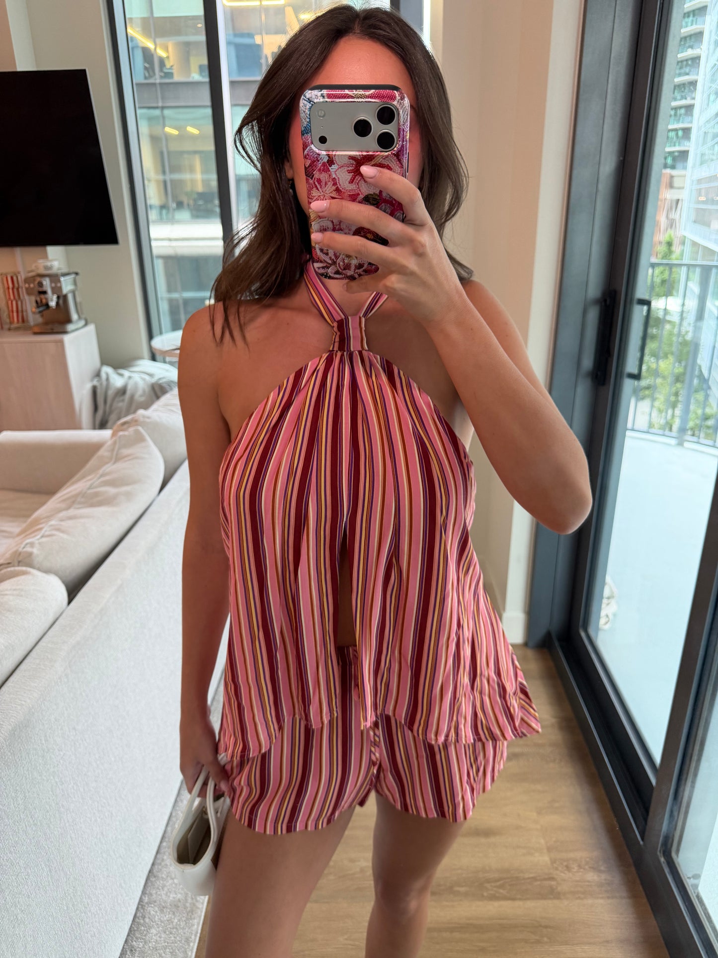 Koah Knotted Split Top - MYLEY PEACH