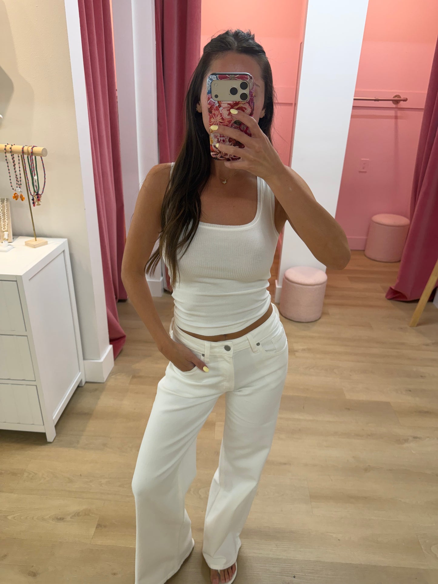 Abby Rib Tank Top Tee