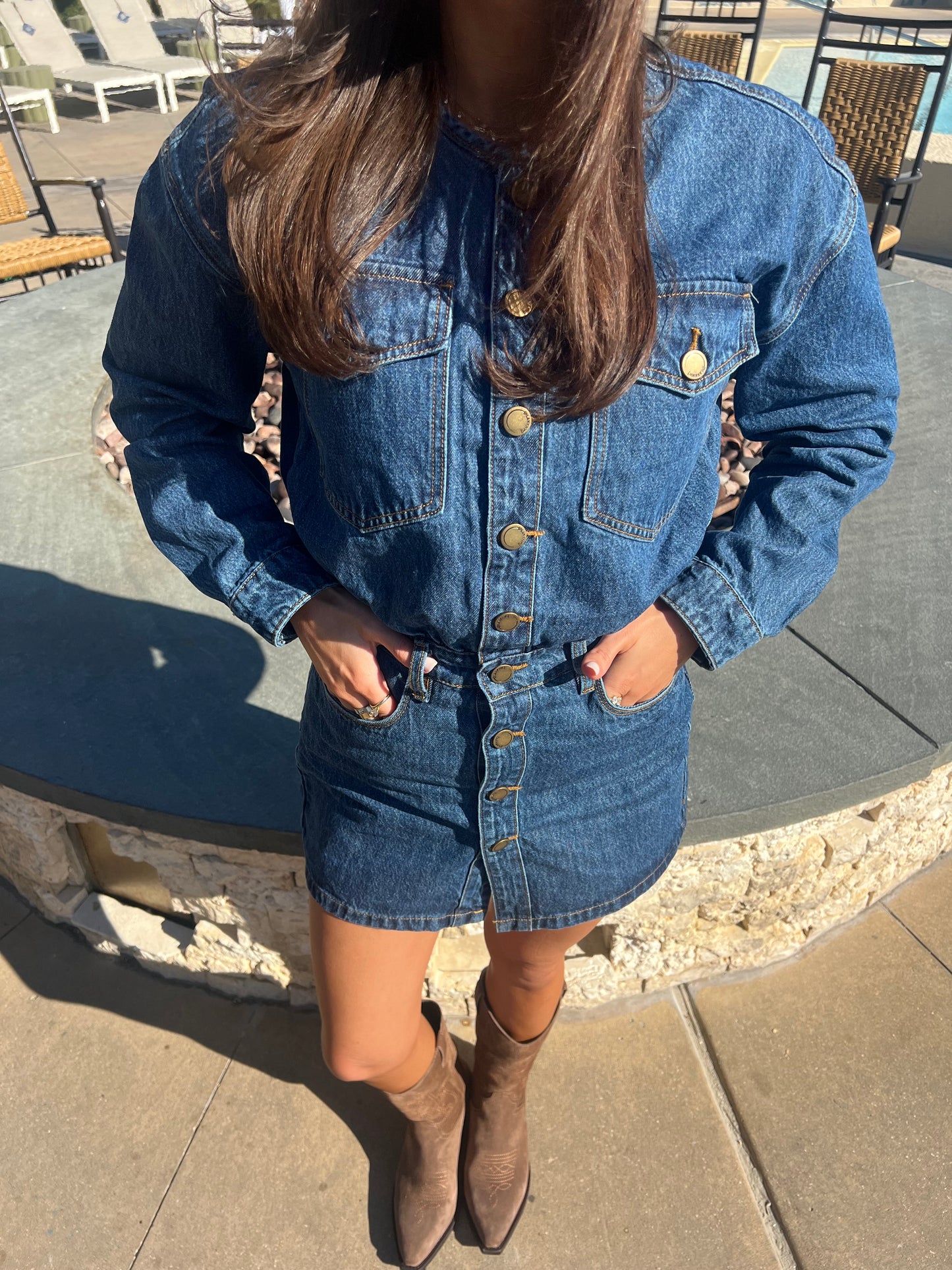 Ready Set Go Denim Dress