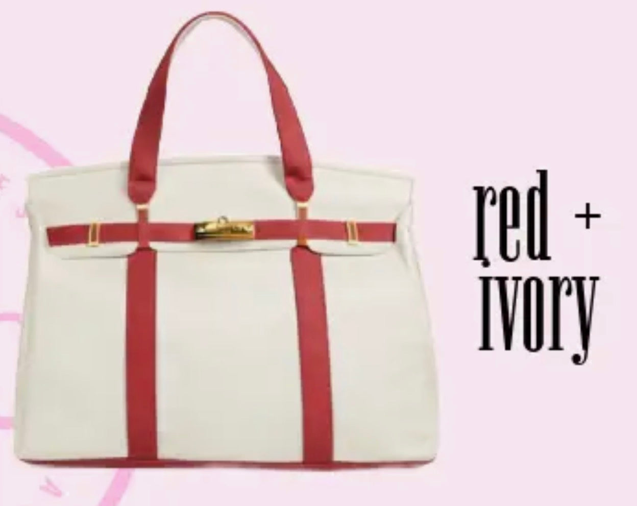 Beach Birkin -Red / Canvas Tote