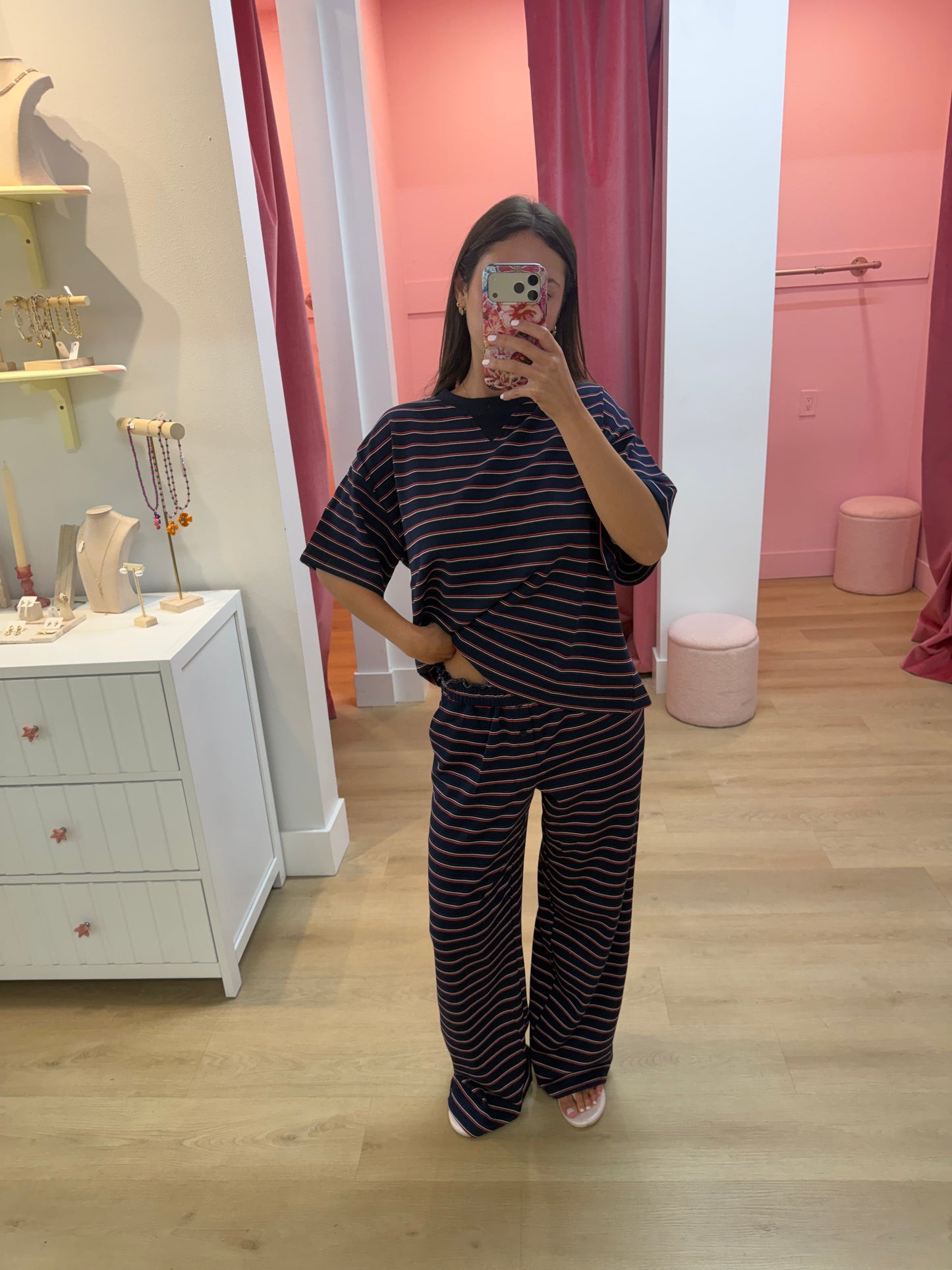 Everleigh Top - Coastal Navy Stripe