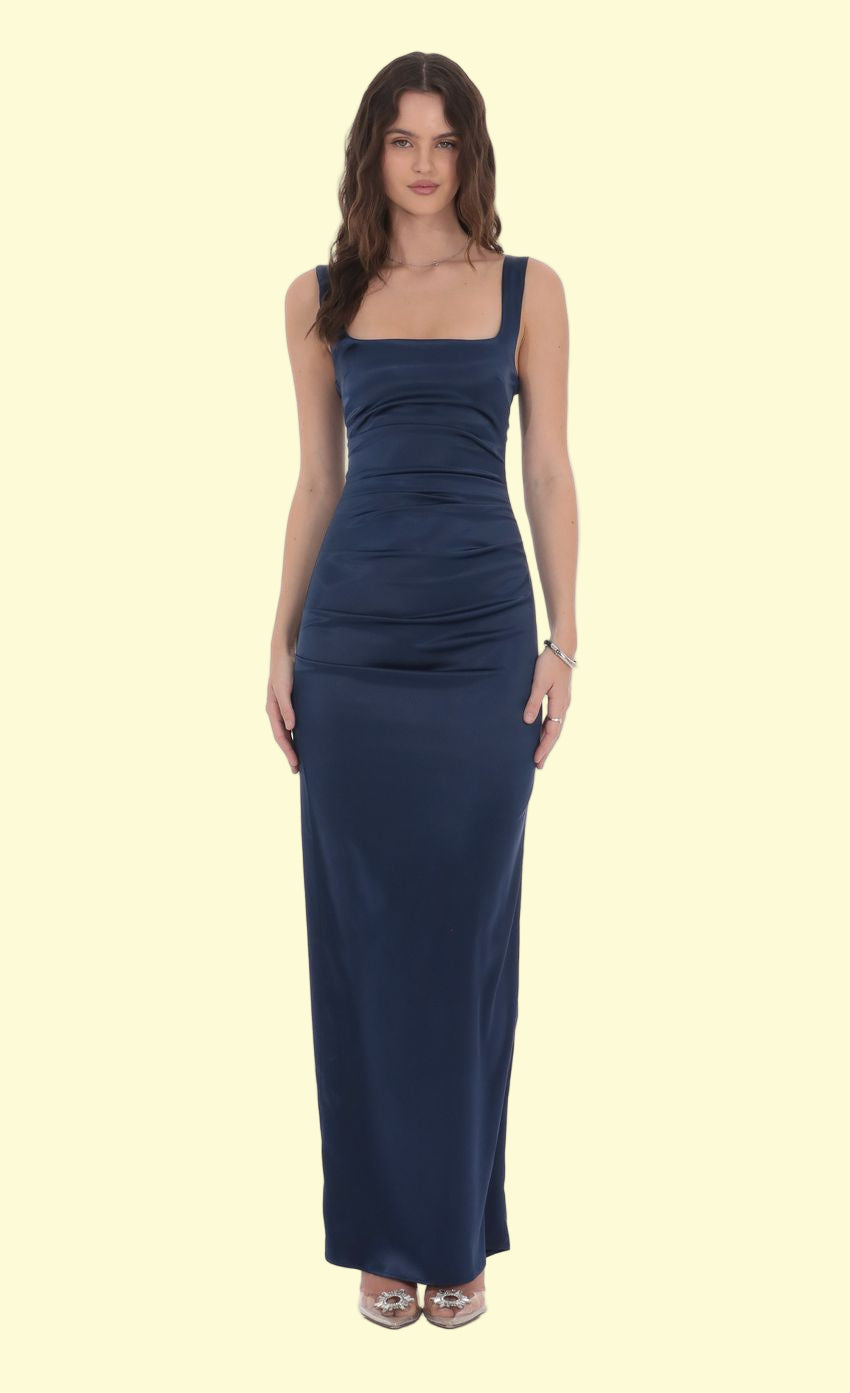 Sloane Bodycon Maxi Dress - Navy