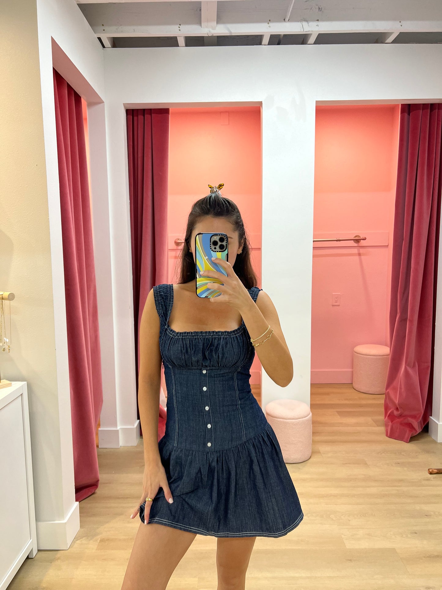 Julia Indigo Denim Mini Dress