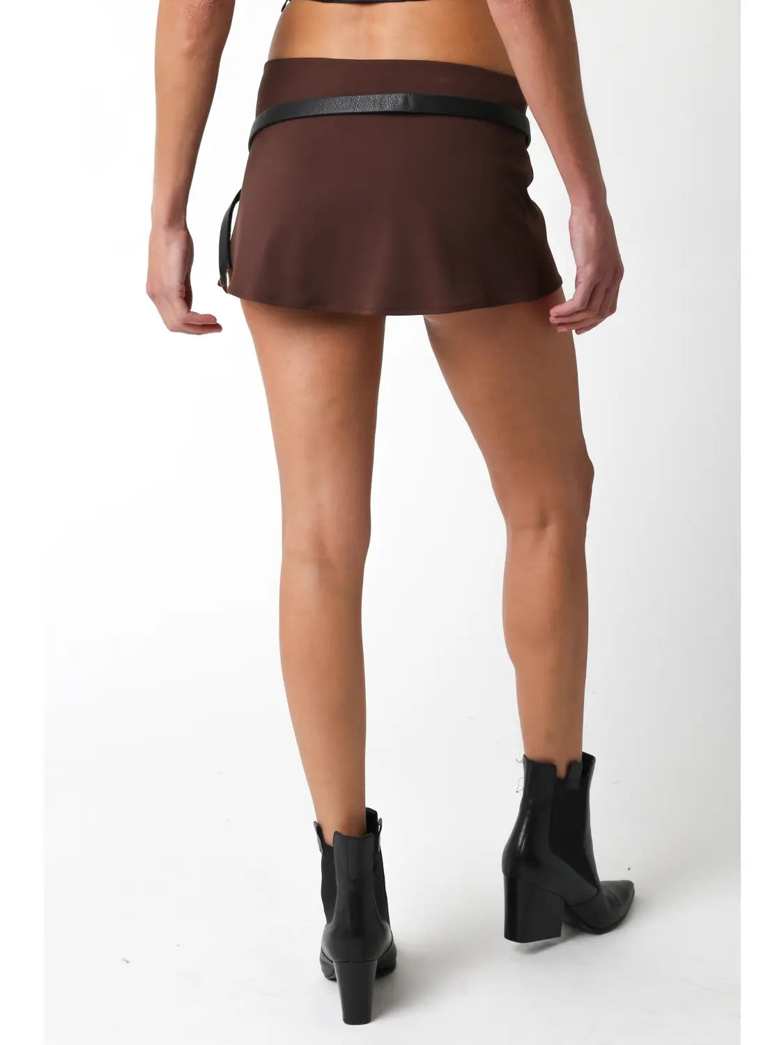 Jordyn Micro Mini Skort - Chocolate