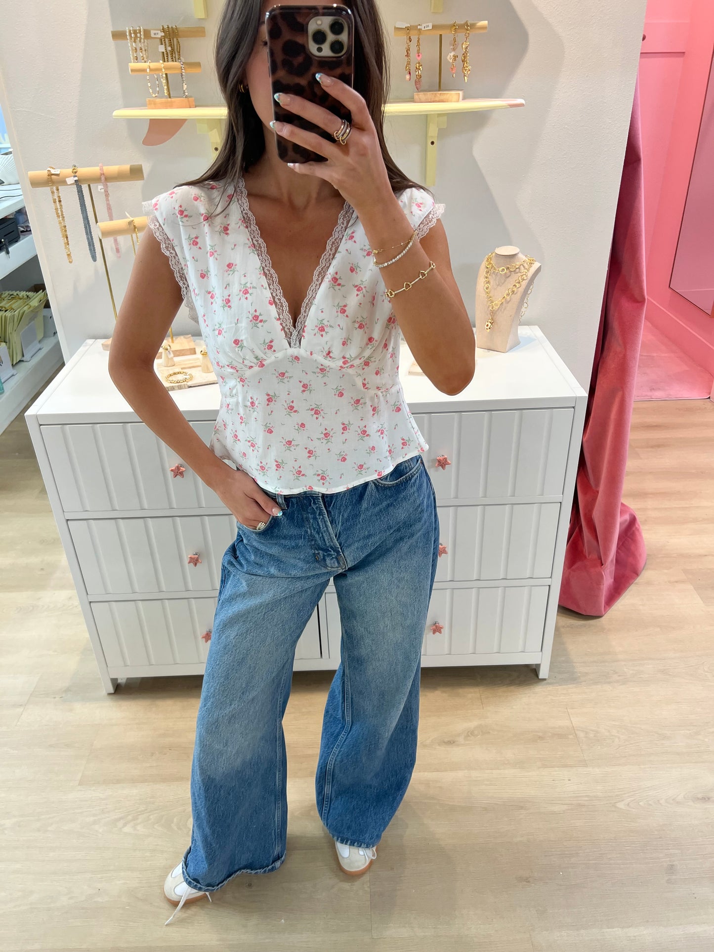 Kya V-neck Open Back Crop Top