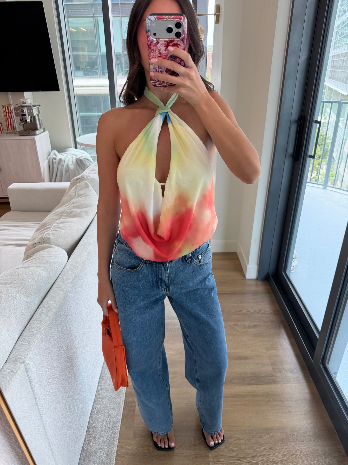 Maia Mid Rise Wide Leg Jeans - LIGHT BLUE WASH
