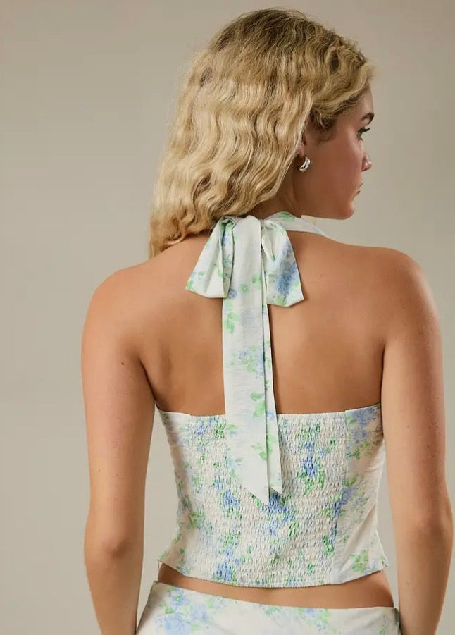 Cece Floral Halter Top