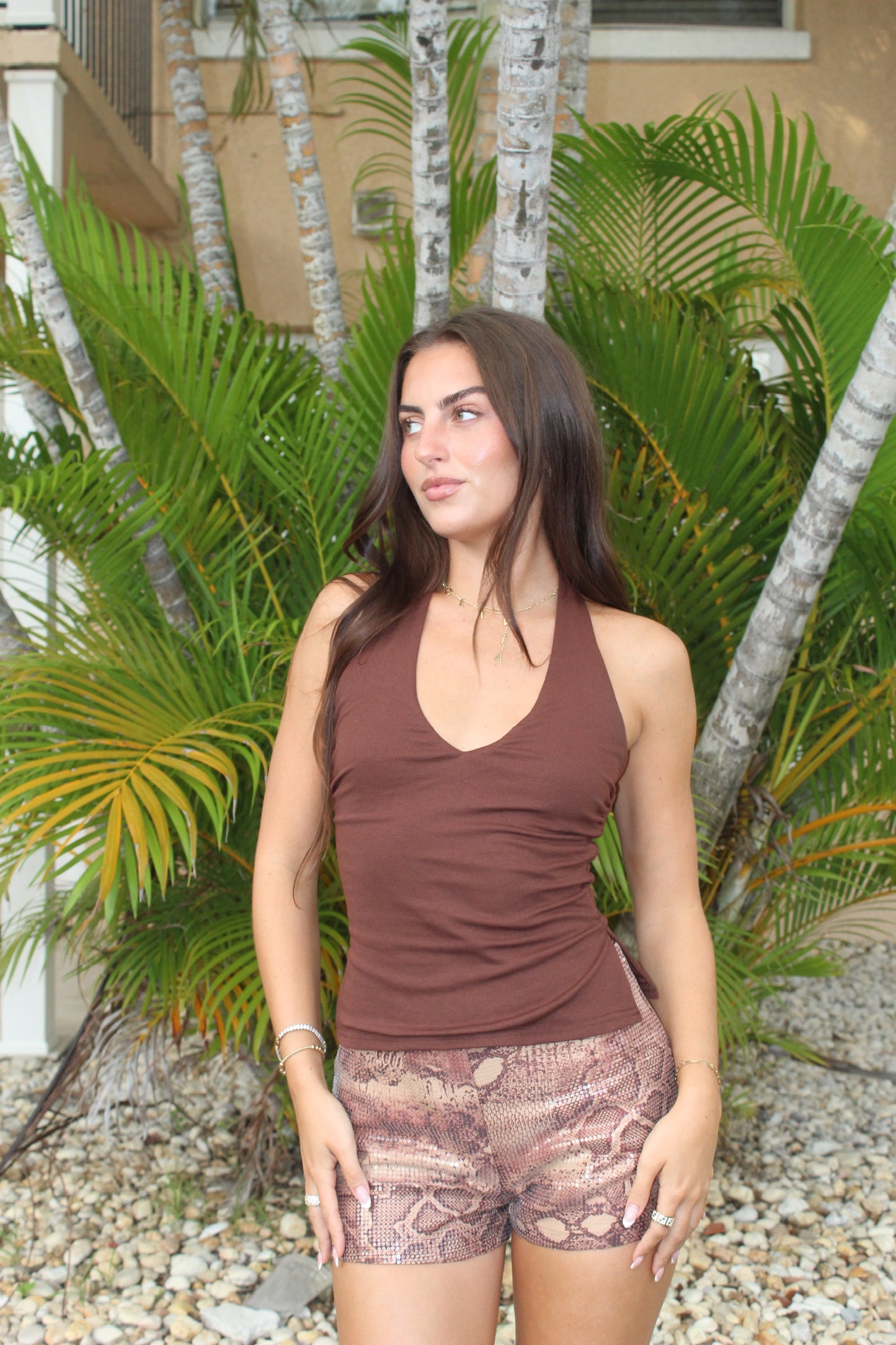 Zavier Mini Shorts - TAN VIPER