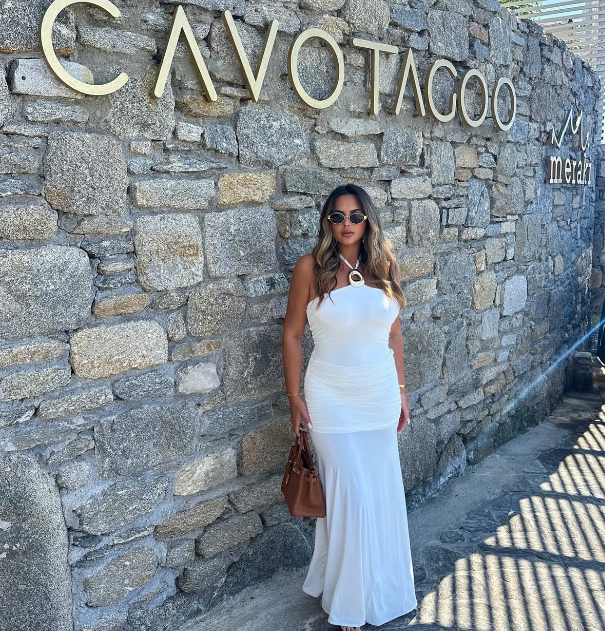 Alola Halter Maxi Dress -WHITE