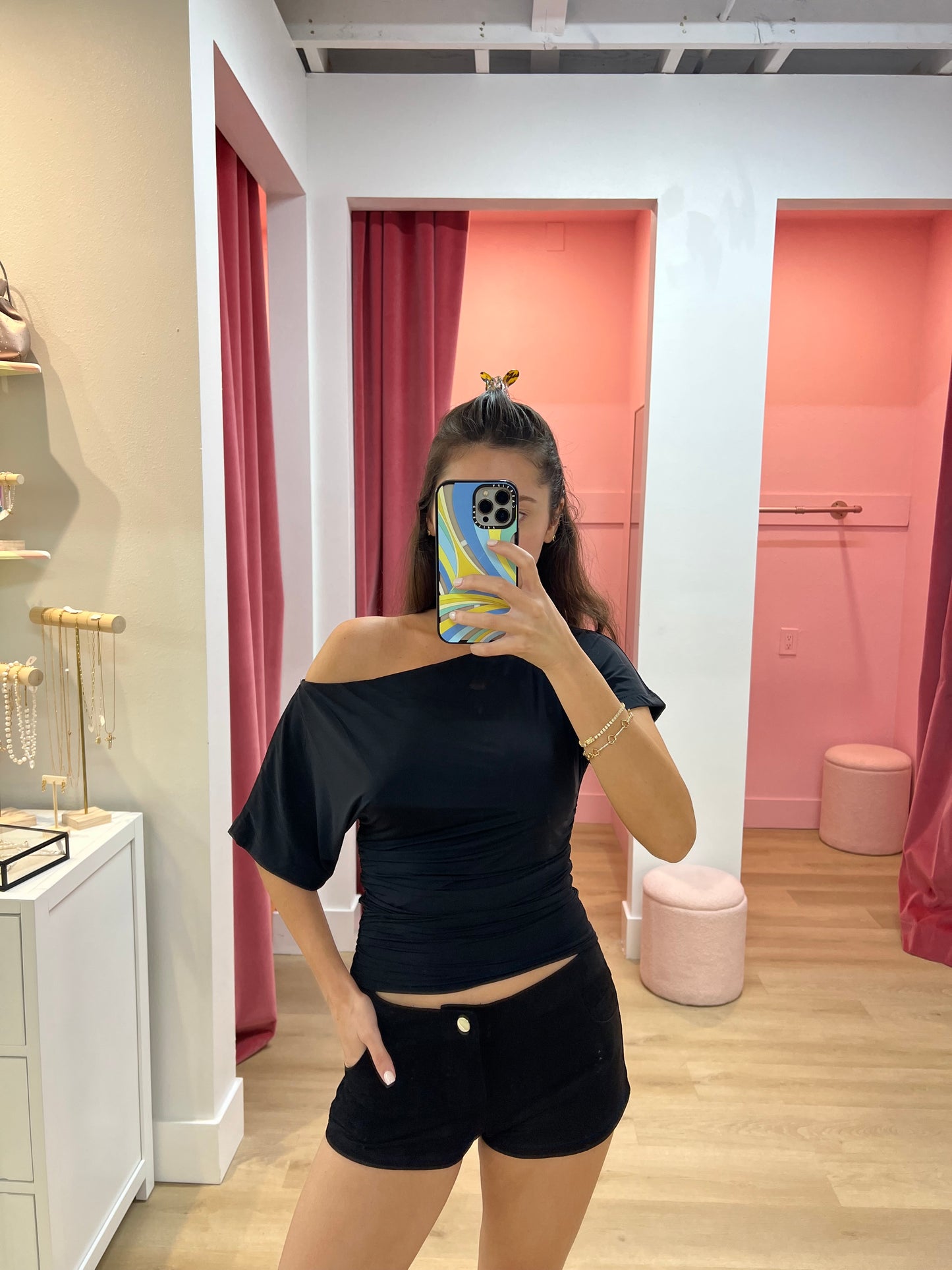 Rea Suede Mini Shorts