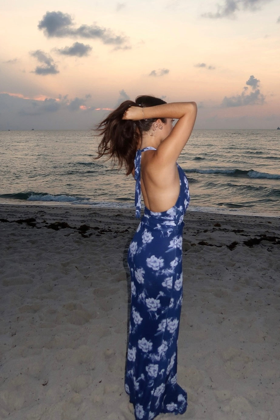 Annie Floral Plunge Neck Two Piece Set