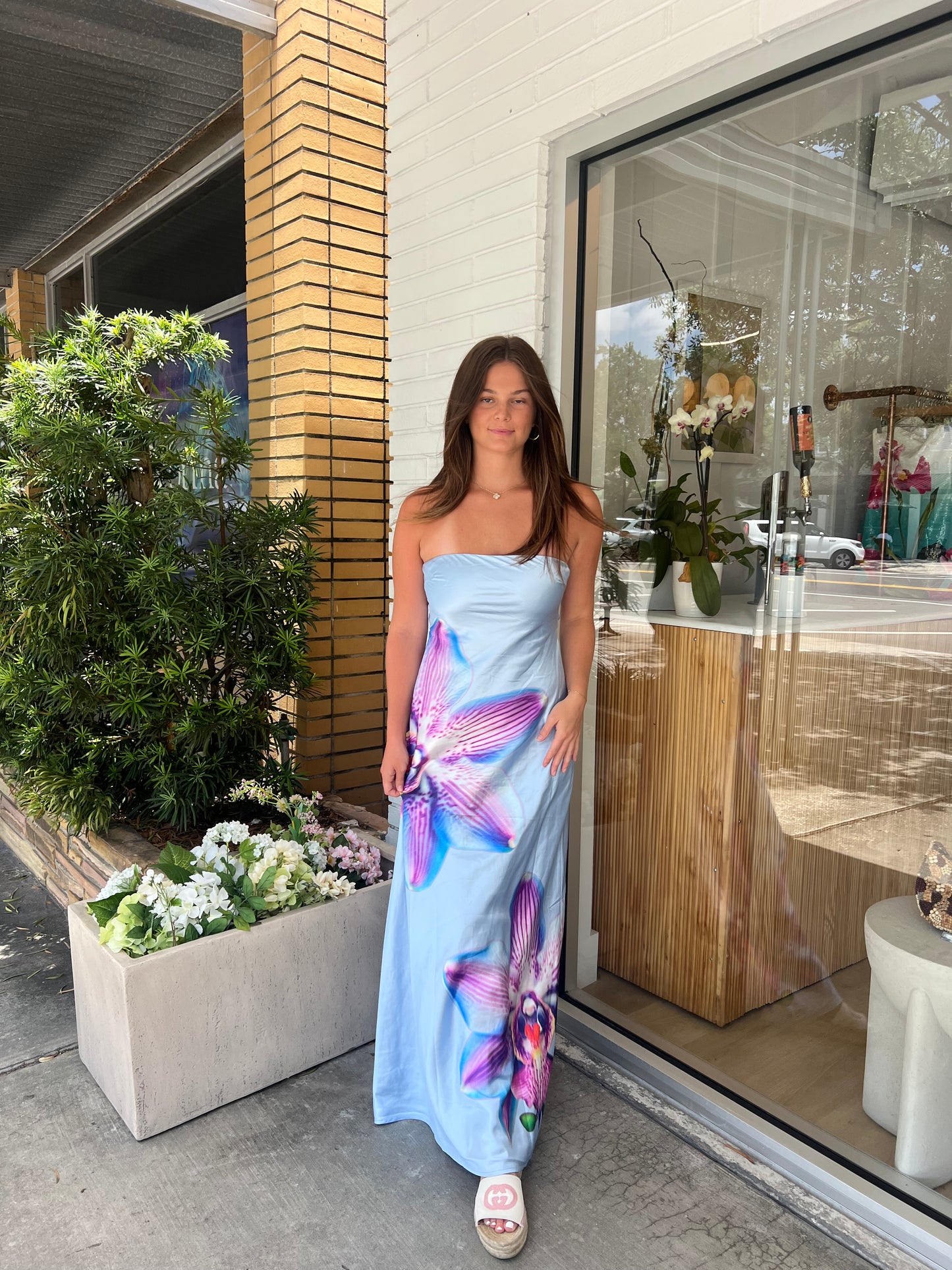 Celeste Maxi Dress  - ORCHID BLUE