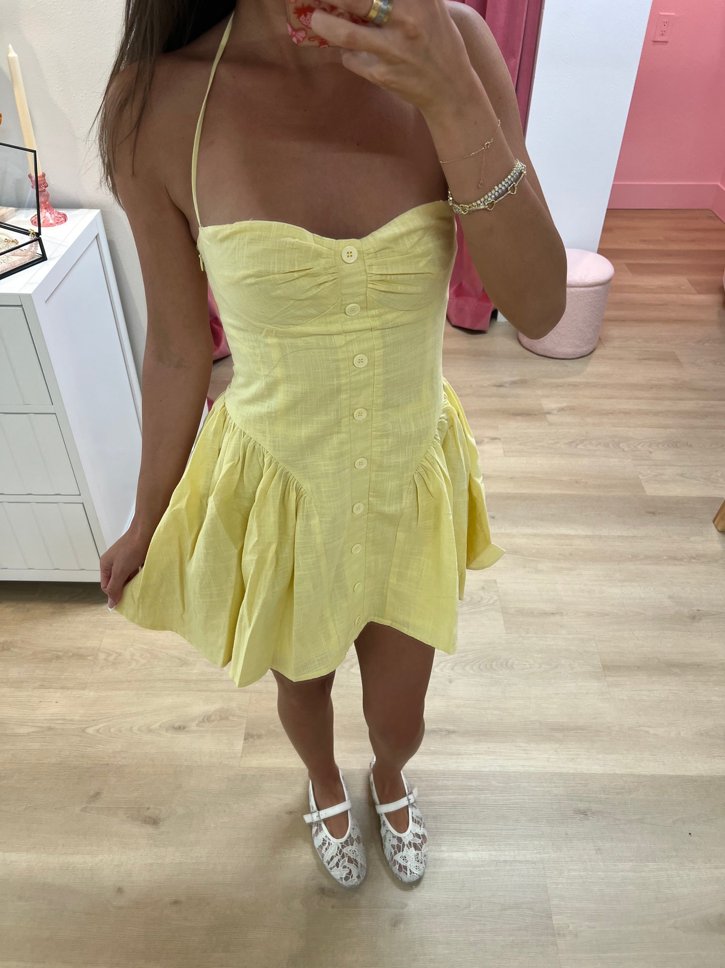 Limoni Mini Dress - Lemon