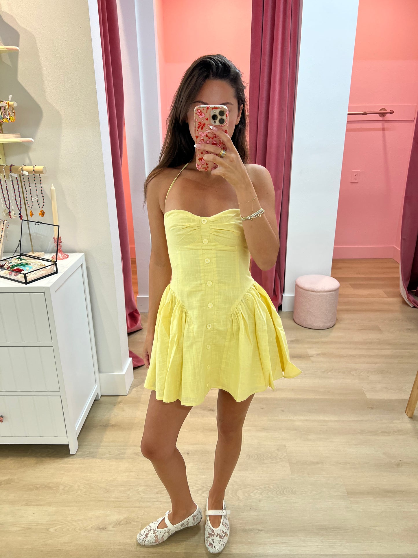Limoni Mini Dress - Lemon