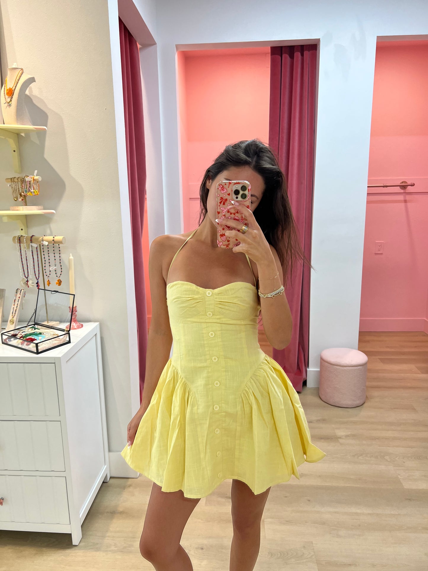 Limoni Mini Dress - Lemon