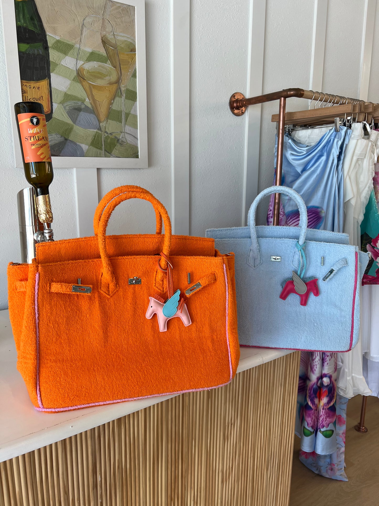Beach Birkin -Orange Peel Large