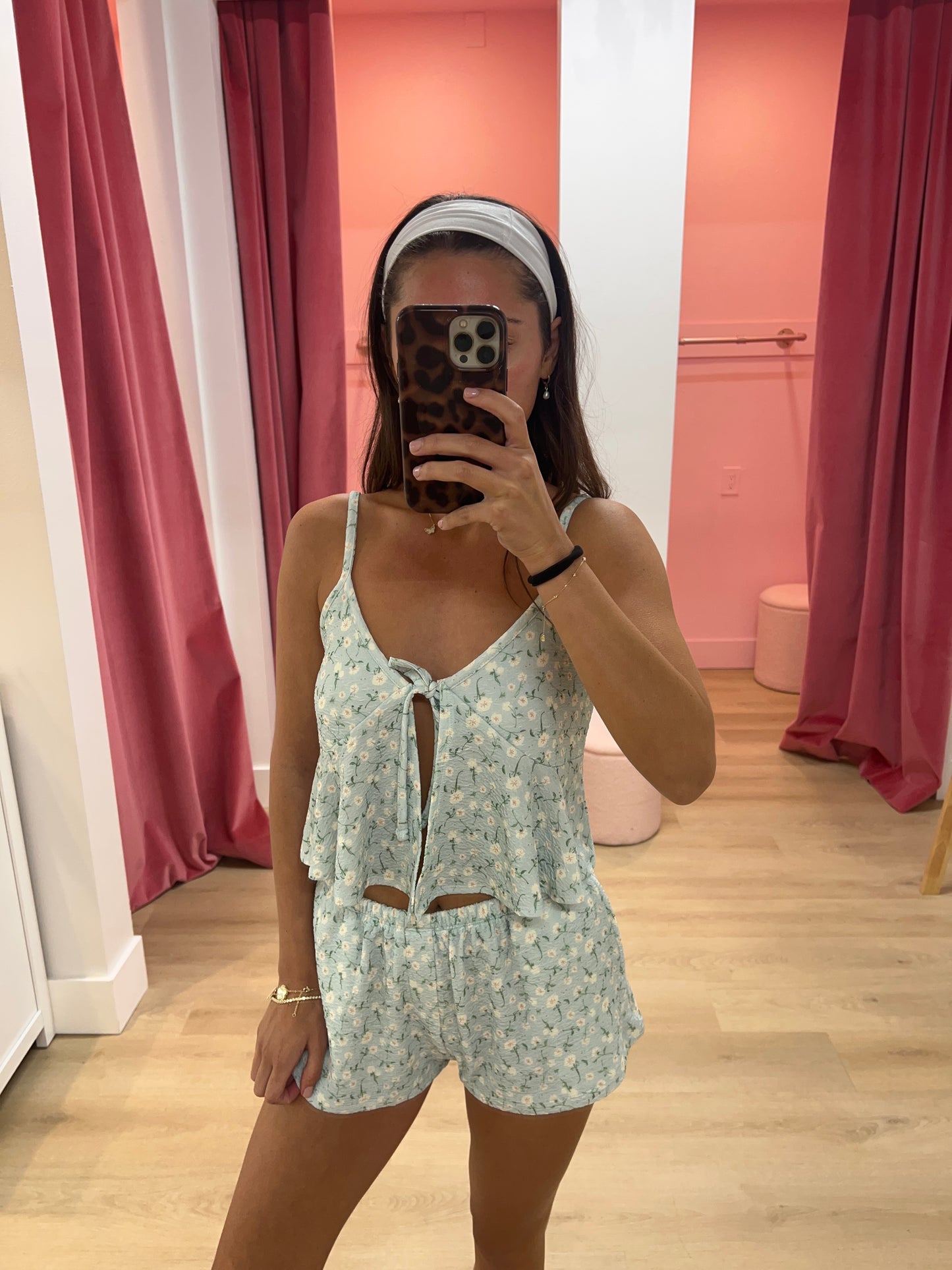 Eliza Textured Split Front Cami Top