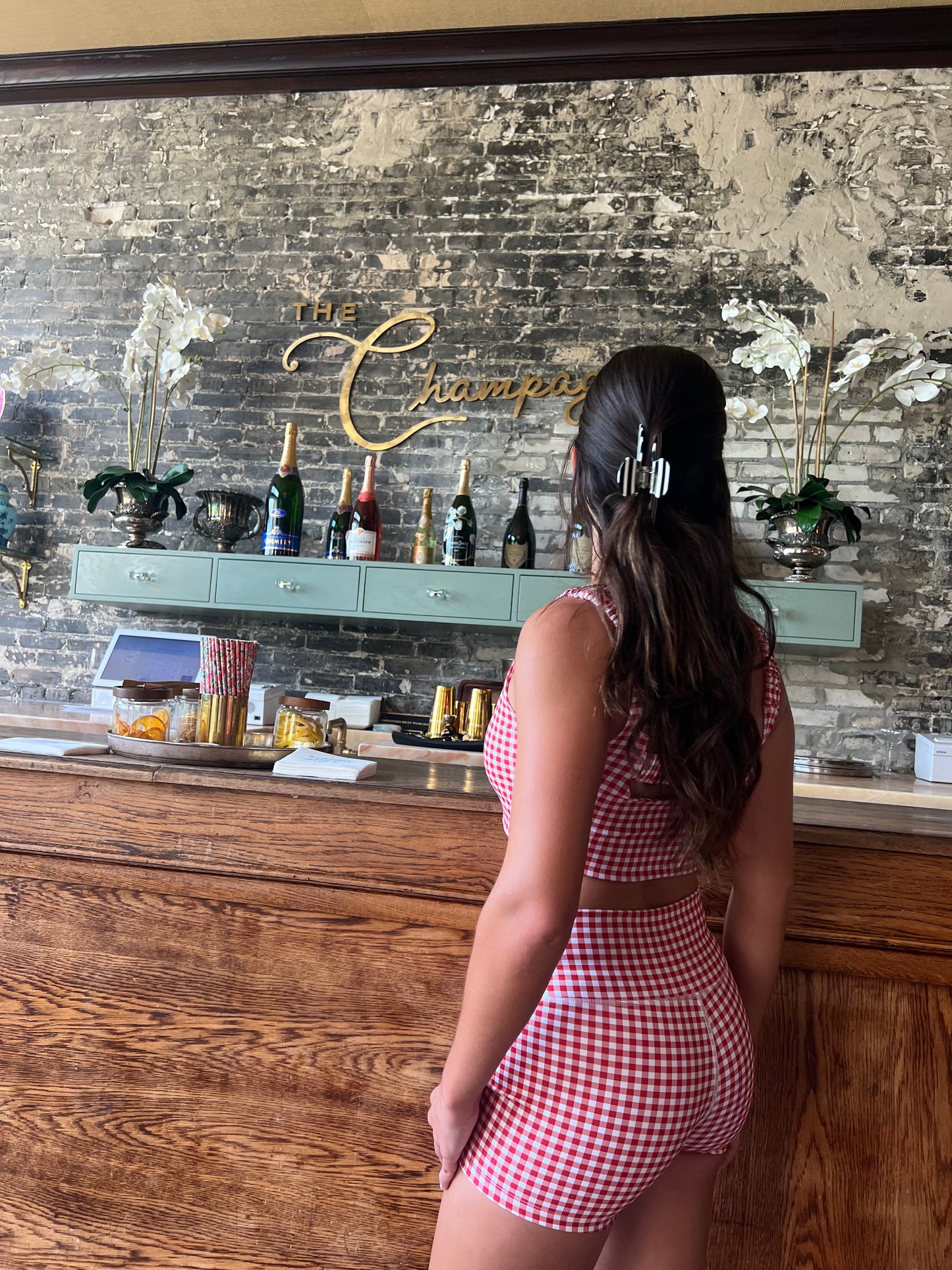 Millie Red Gingham Bra Top