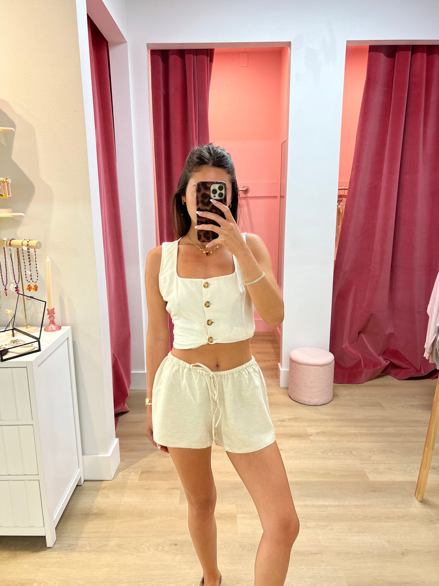 Casey Linen Drawstring Shorts