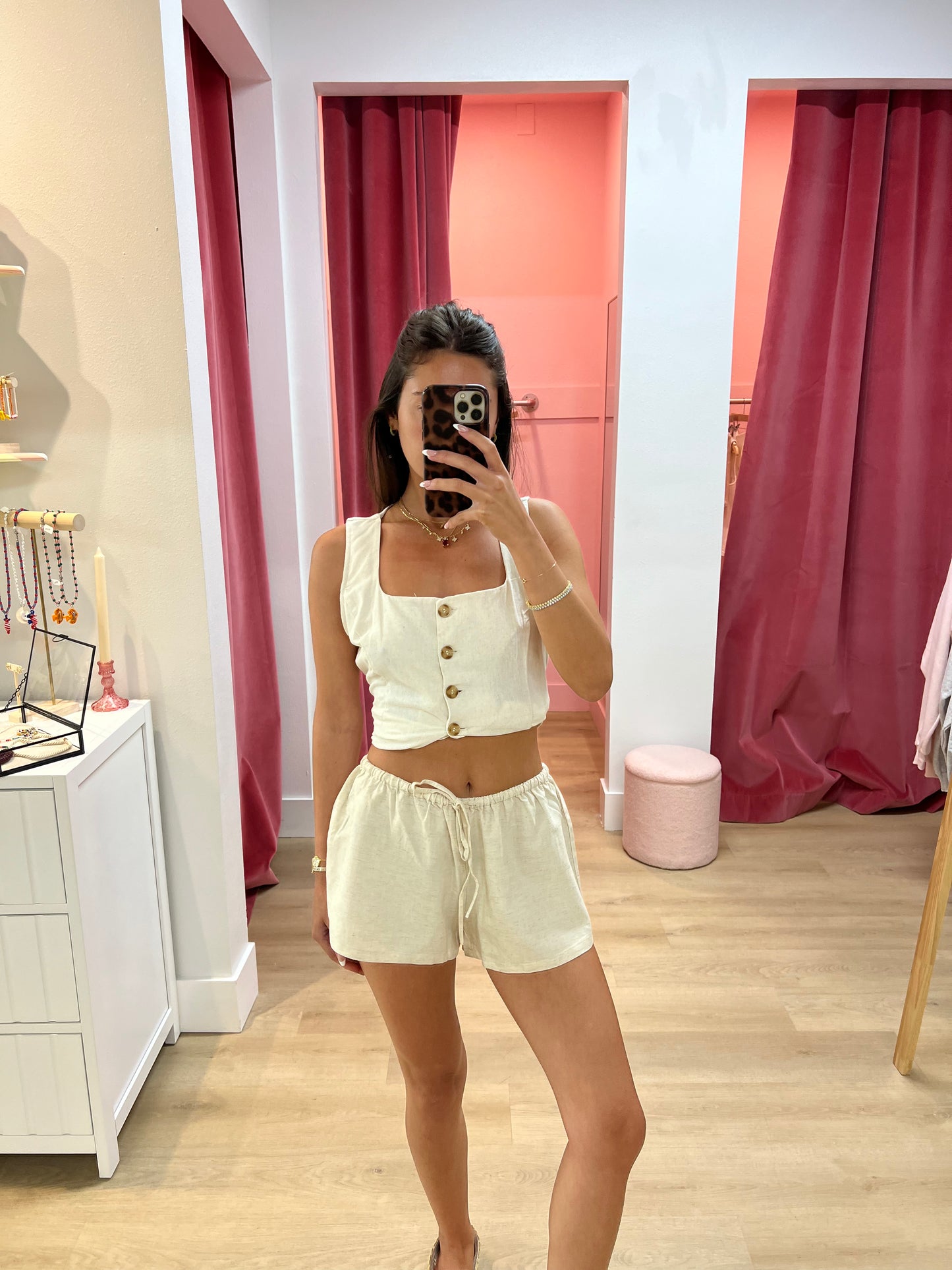 Casey Linen Drawstring Shorts