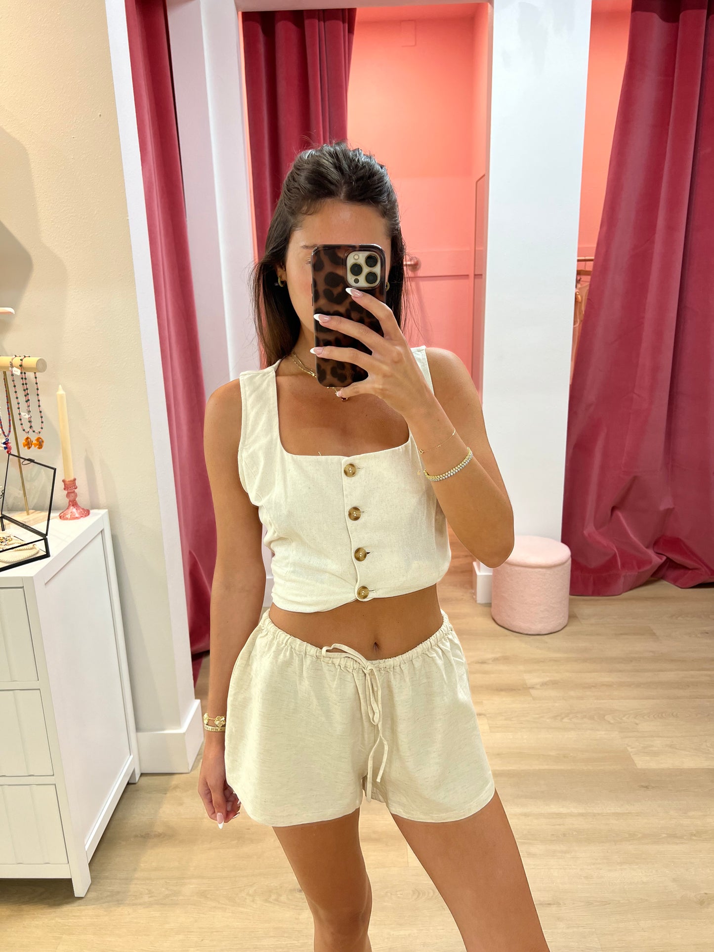 Casey Linen Drawstring Shorts