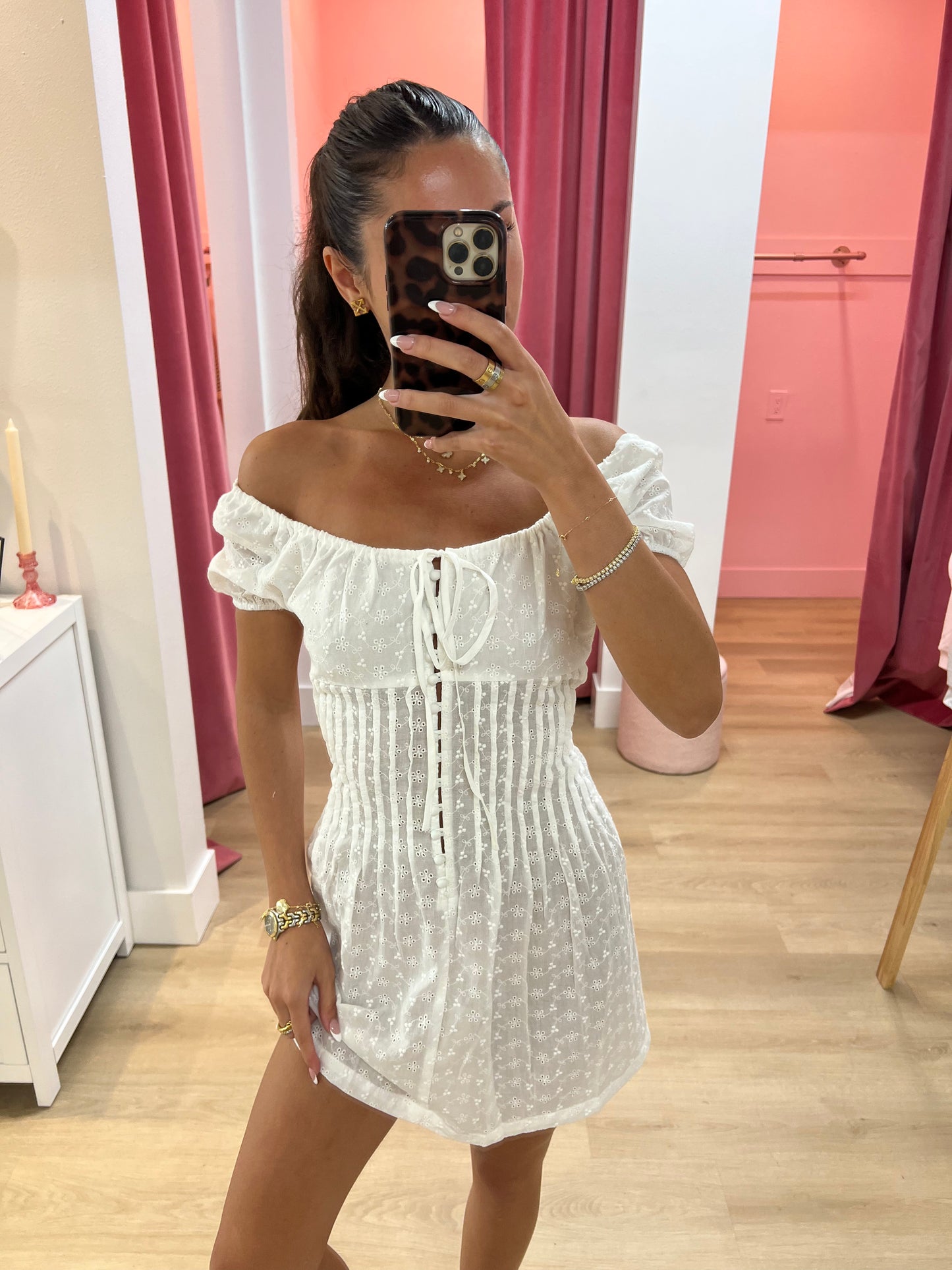 Brianne Off the Shoulder Mini Dress