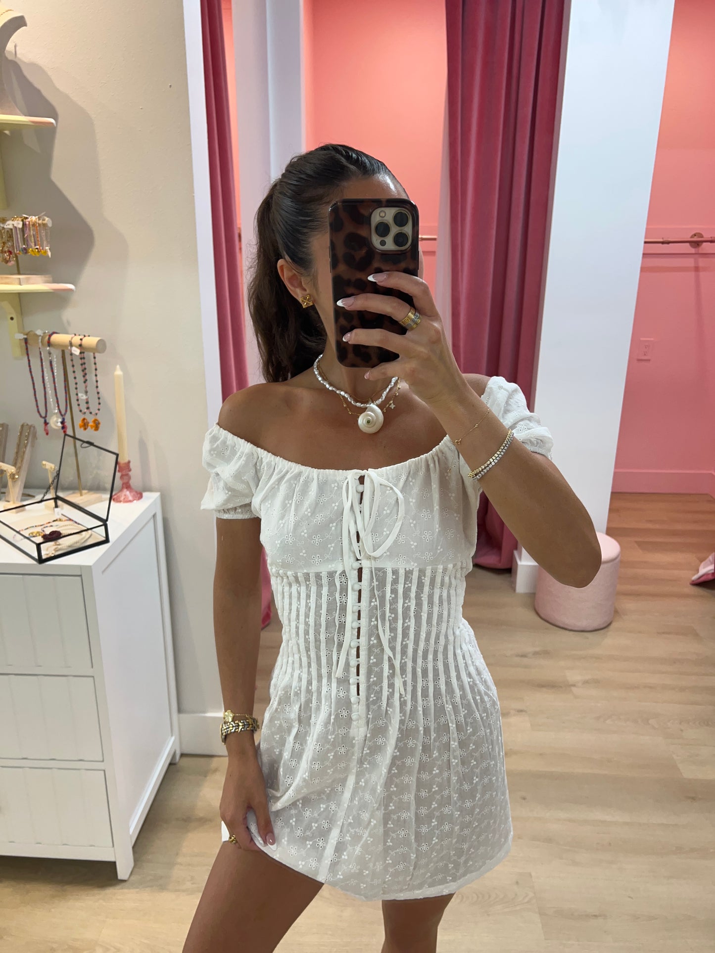 Brianne Off the Shoulder Mini Dress