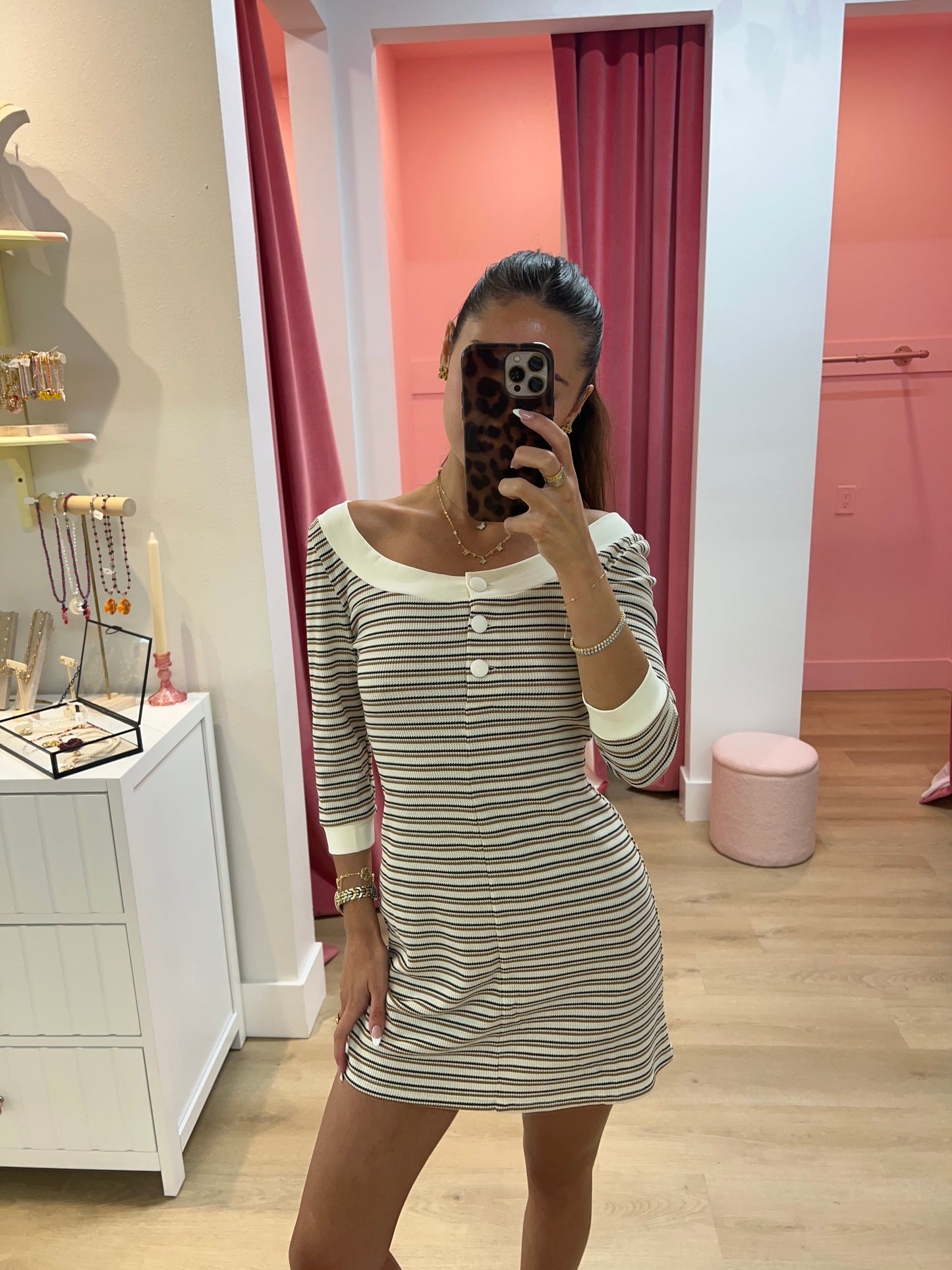 Finn Boat Neck Mini Dress