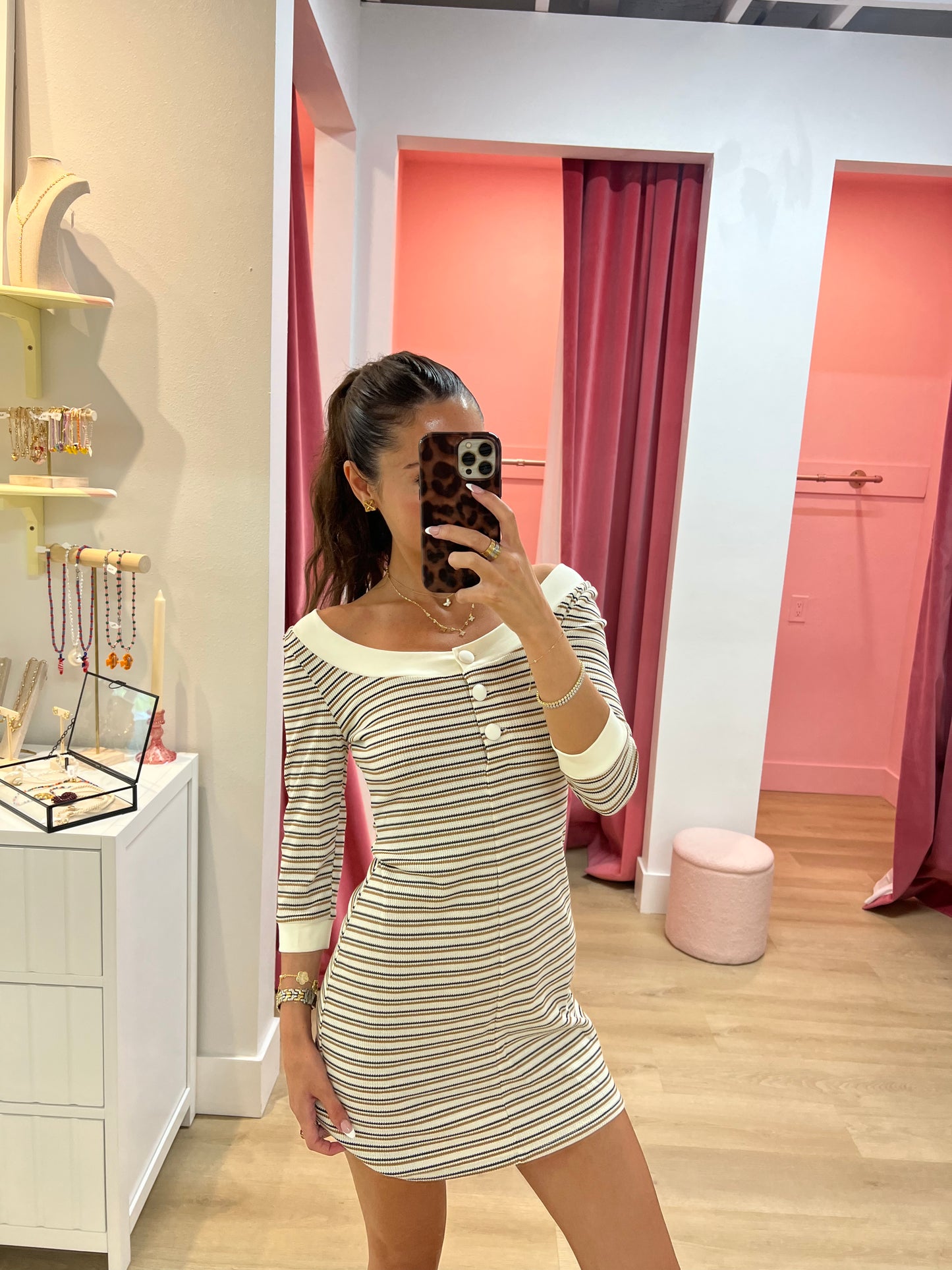 Finn Boat Neck Mini Dress