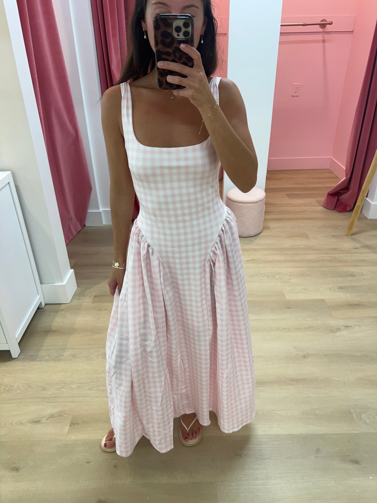 Sasha Gingham Sundress - Pink