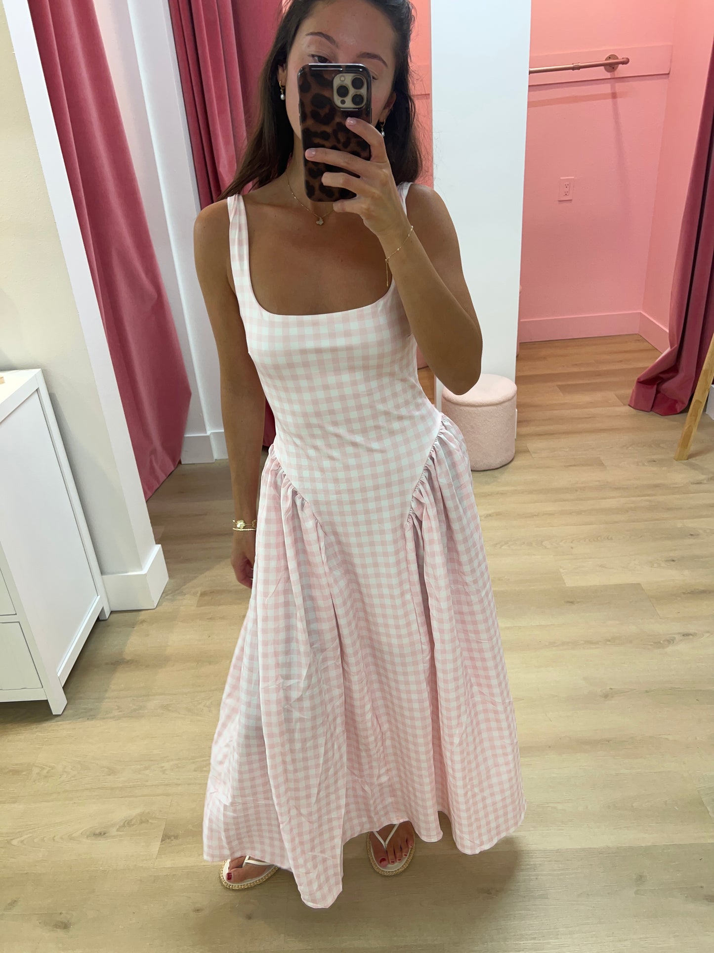 Sasha Gingham Sundress - Pink