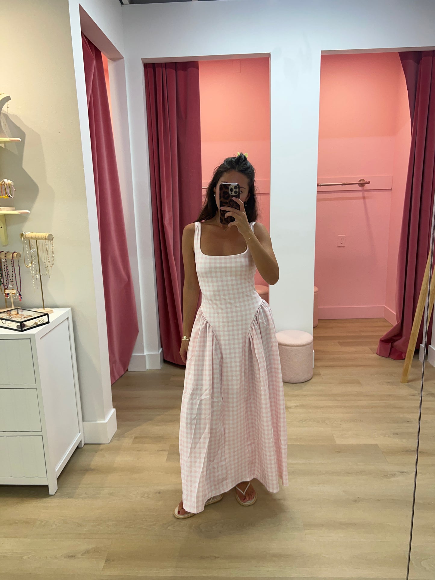 Sasha Gingham Sundress - Pink