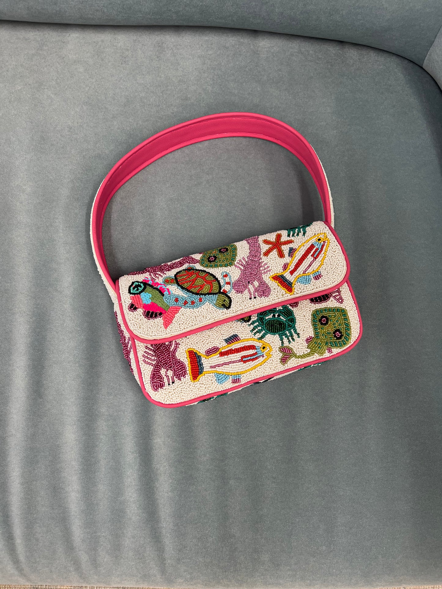 Underwater Beaded Shoulder Bag