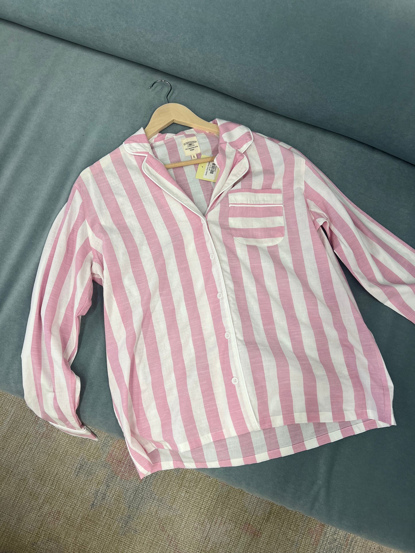 Greece Pink Striped Top
