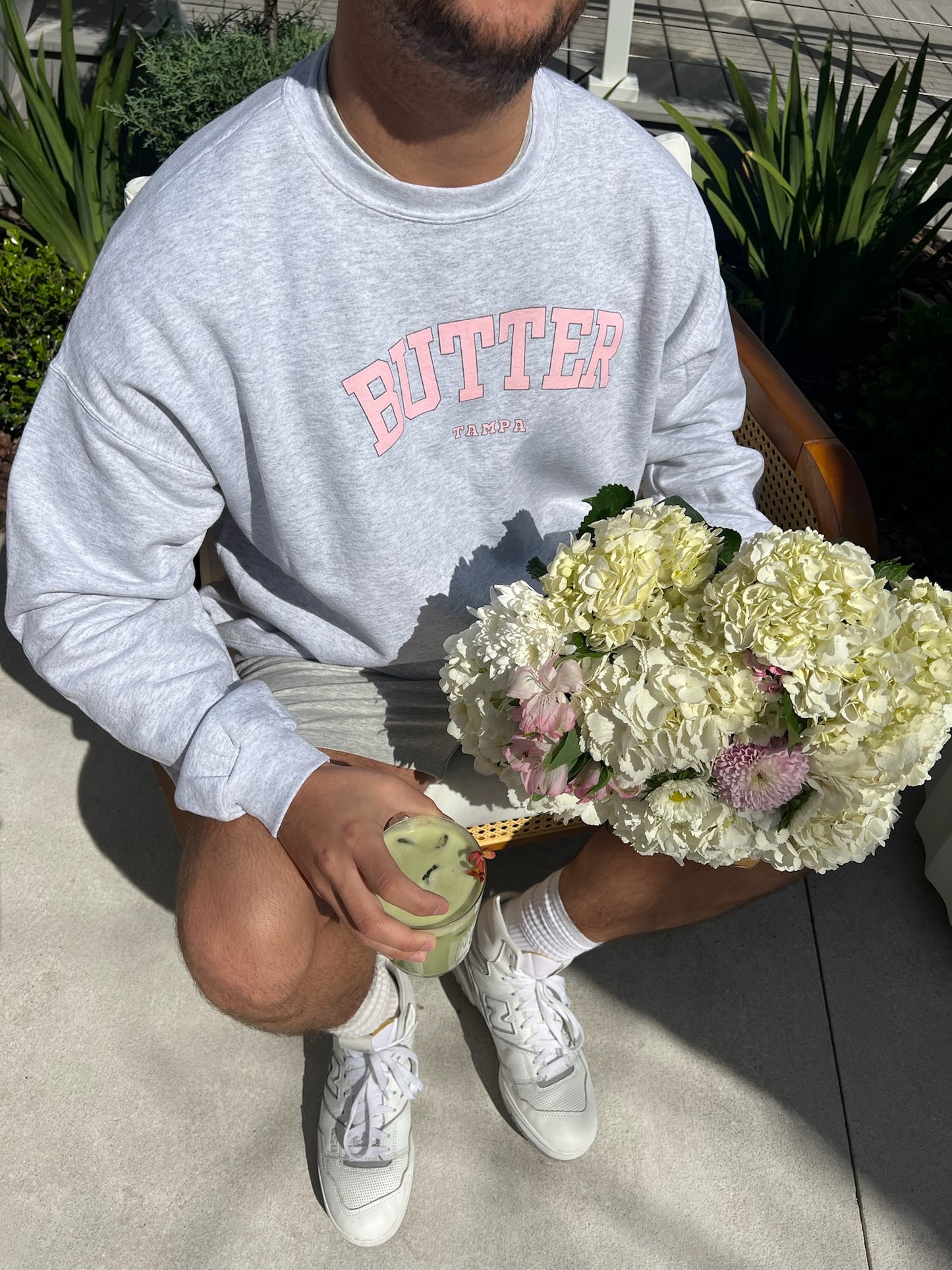 Grey/PINK Varsity Crew