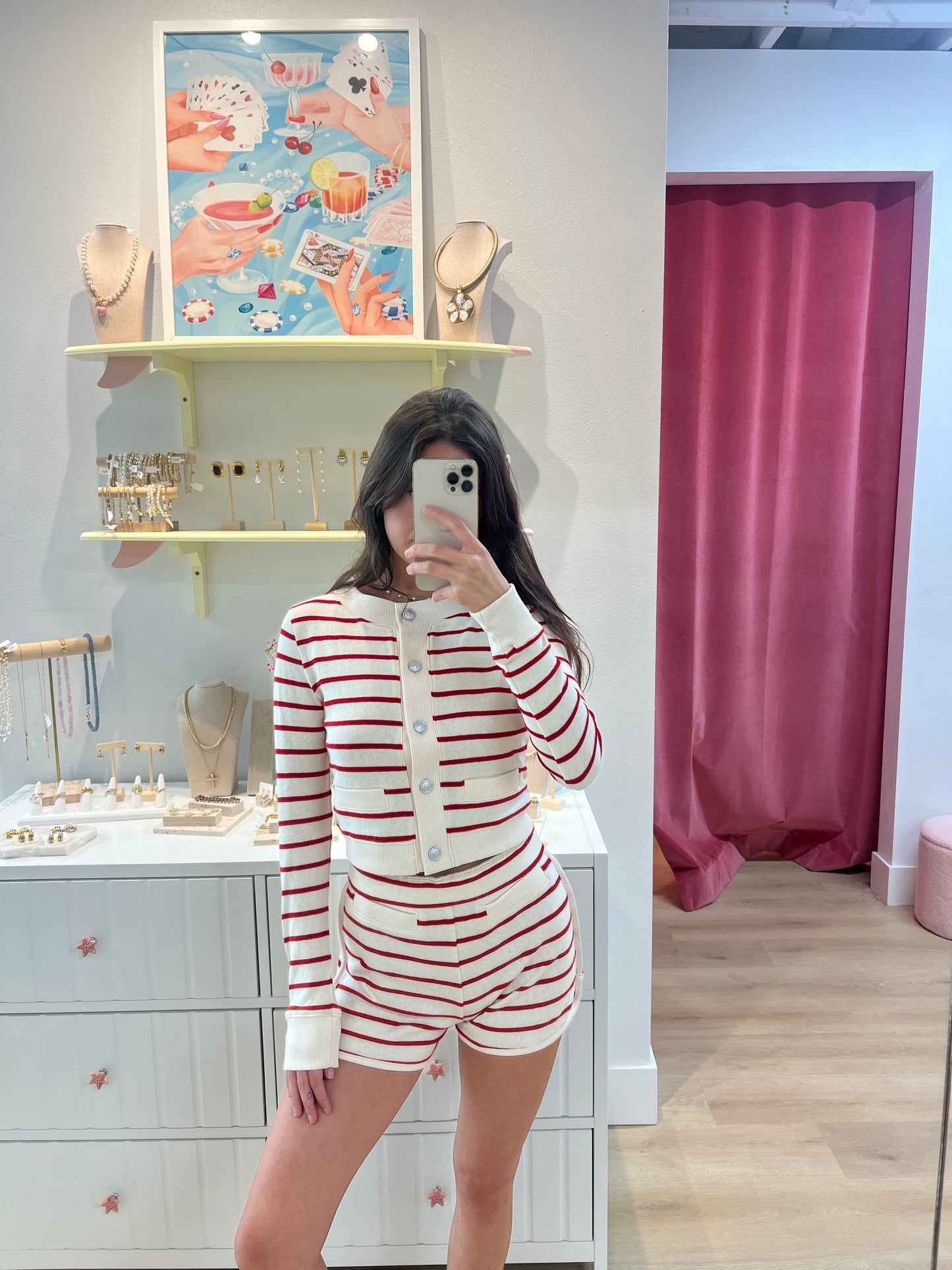 Josephine Knit Strip Cardigan