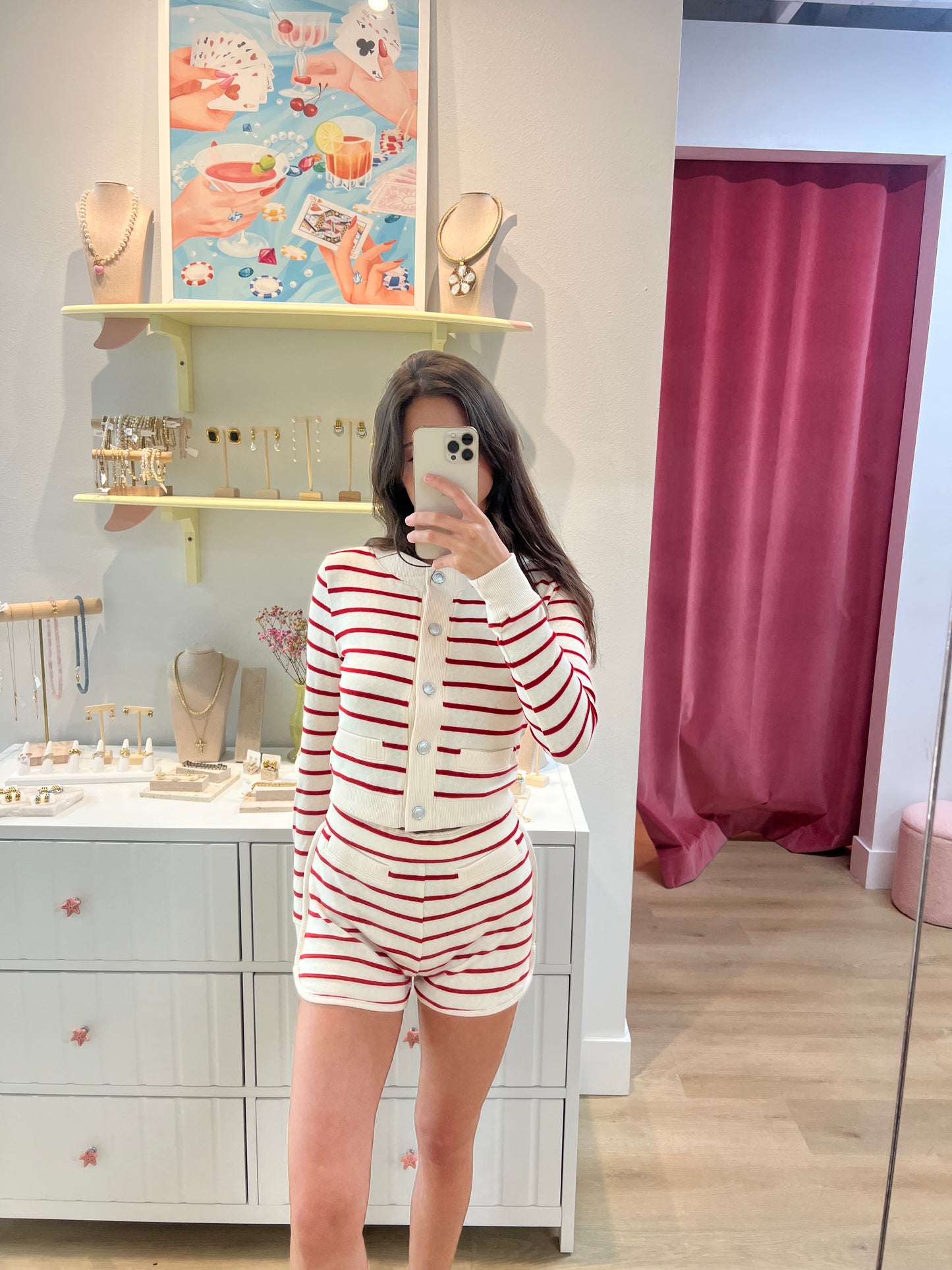 Josephine Knit Strip Cardigan