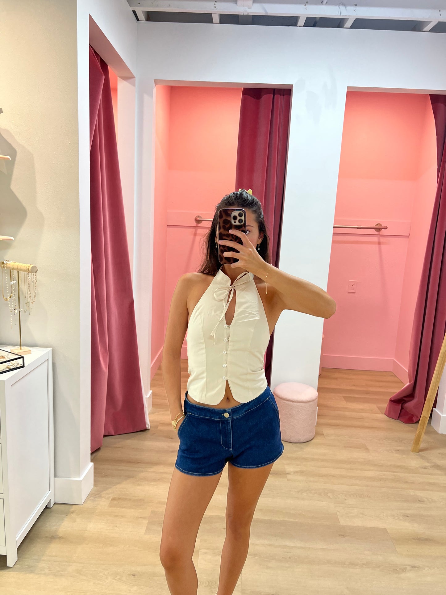 Stella Tie-Neck Halter Top