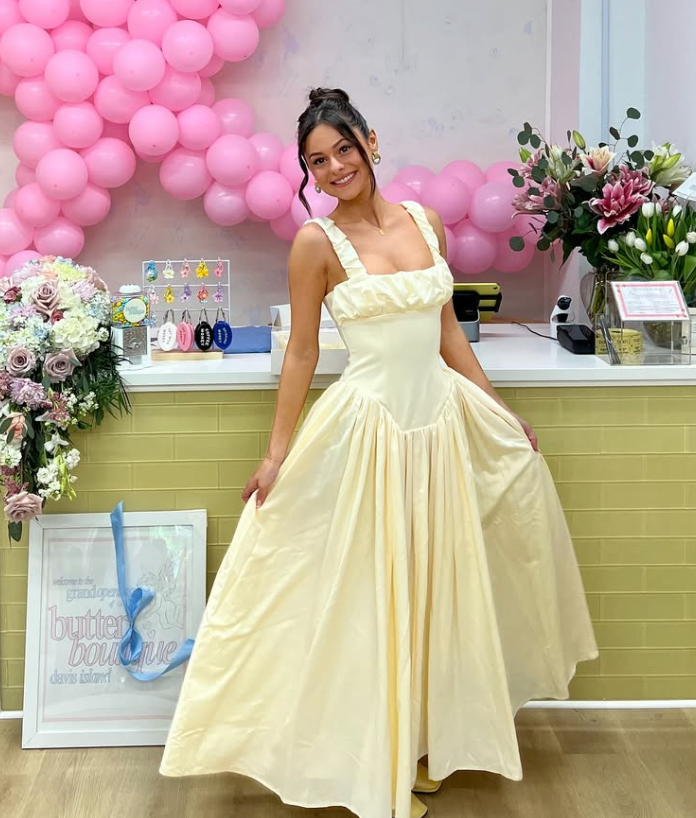 Noreen Satin Corset Maxi Sundress